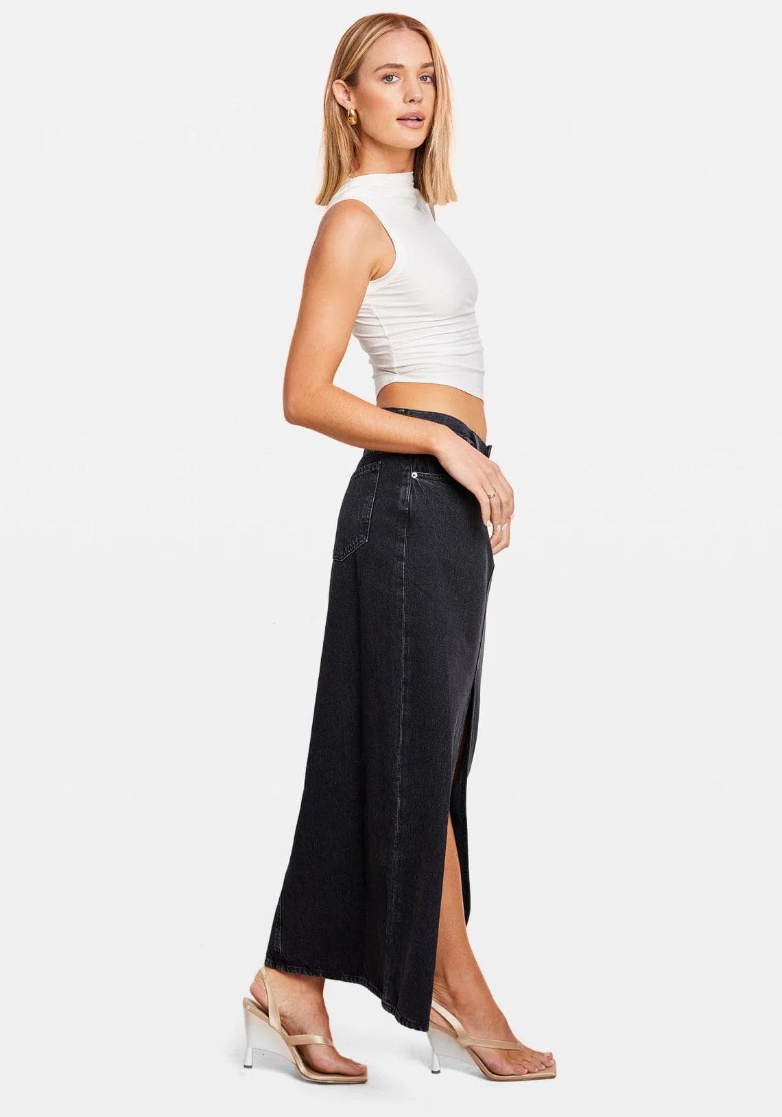 AGOLDE 'Leif Skirt' Vintage Wash Denim Maxi Skirt - Size 28 — photo 3 of 10
