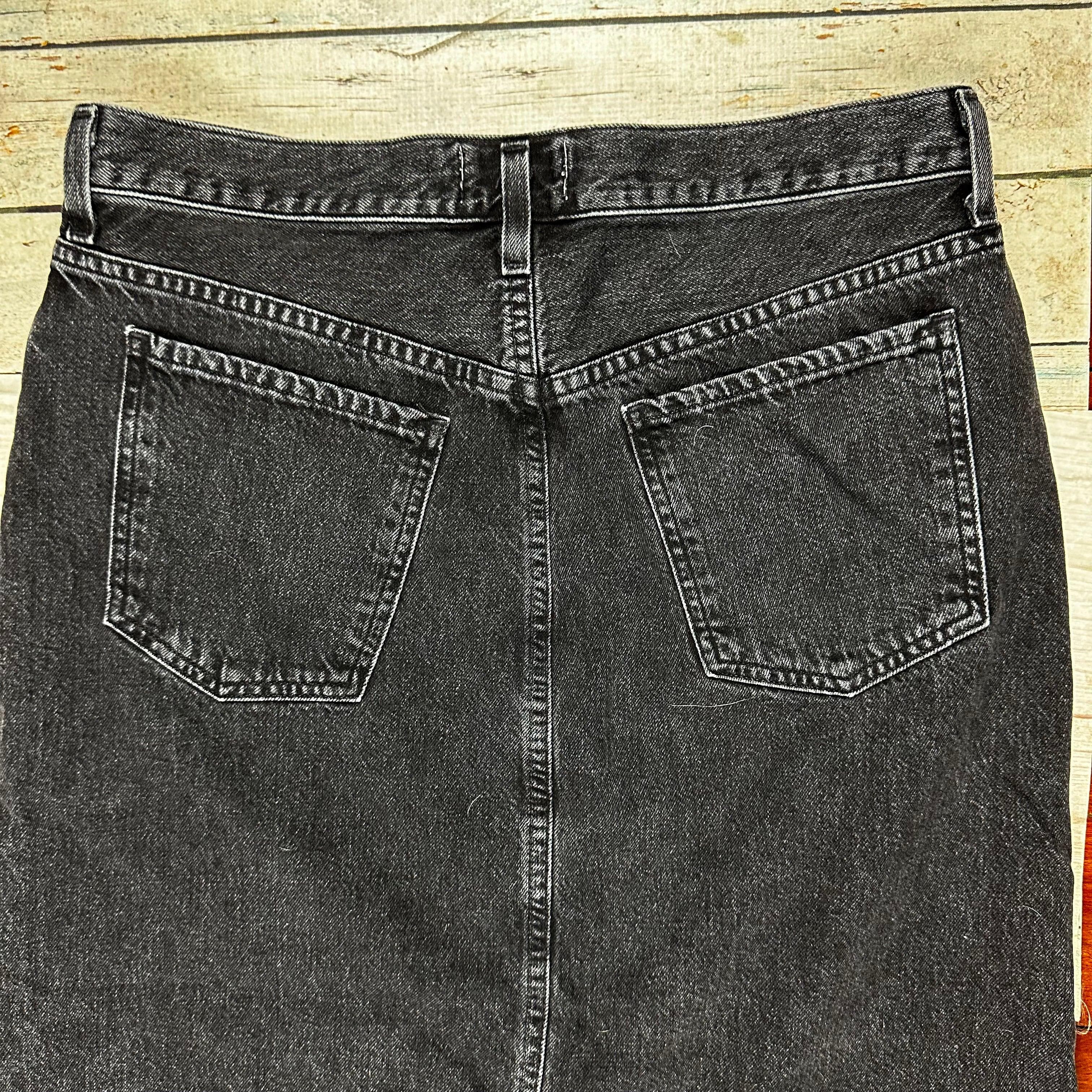 AGOLDE 'Leif Skirt' Vintage Wash Denim Maxi Skirt - Size 28 — photo 5 of 10