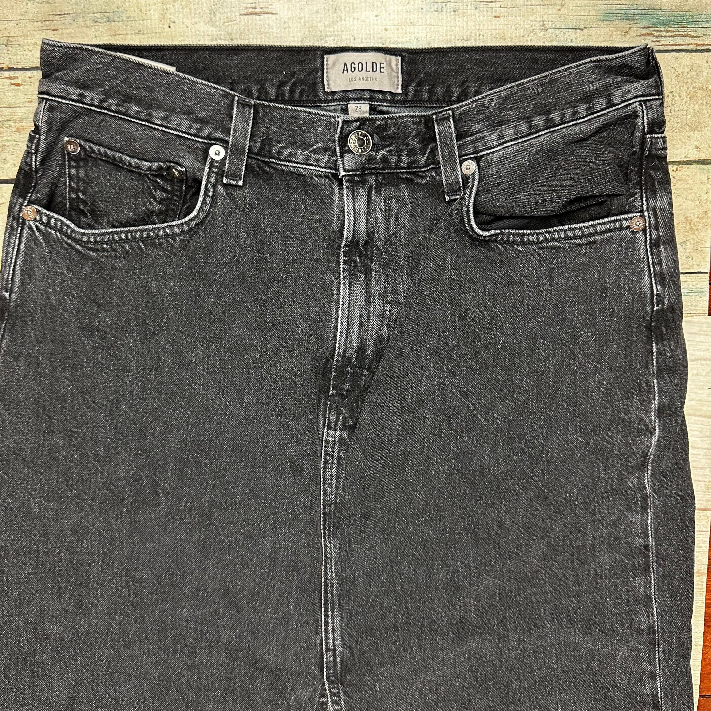 AGOLDE 'Leif Skirt' Vintage Wash Denim Maxi Skirt - Size 28 — photo 6 of 10