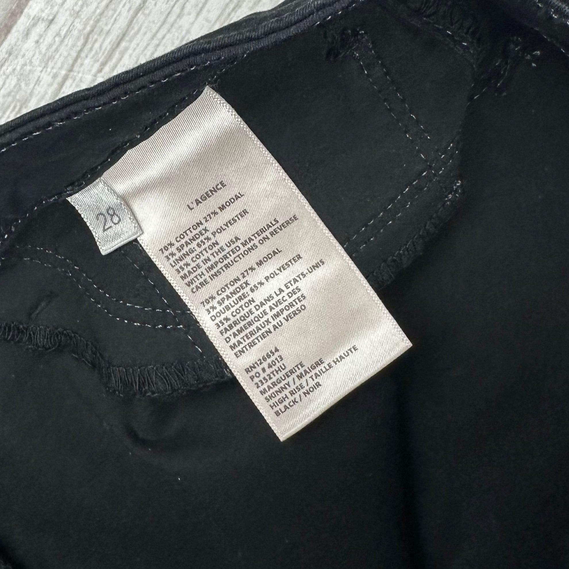L'Agence 'Marguerite' High Rise Skinny Black Jeans- Size 28 — photo 6 of 8