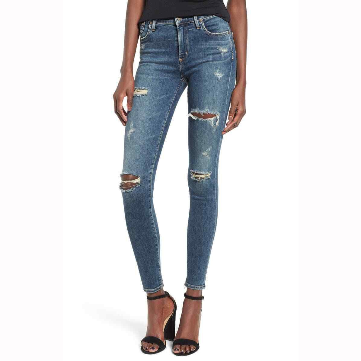 AGOLDE 'Sophie' High Rise Skinny Distressed Jeans- Size 25 — photo 1 of 9