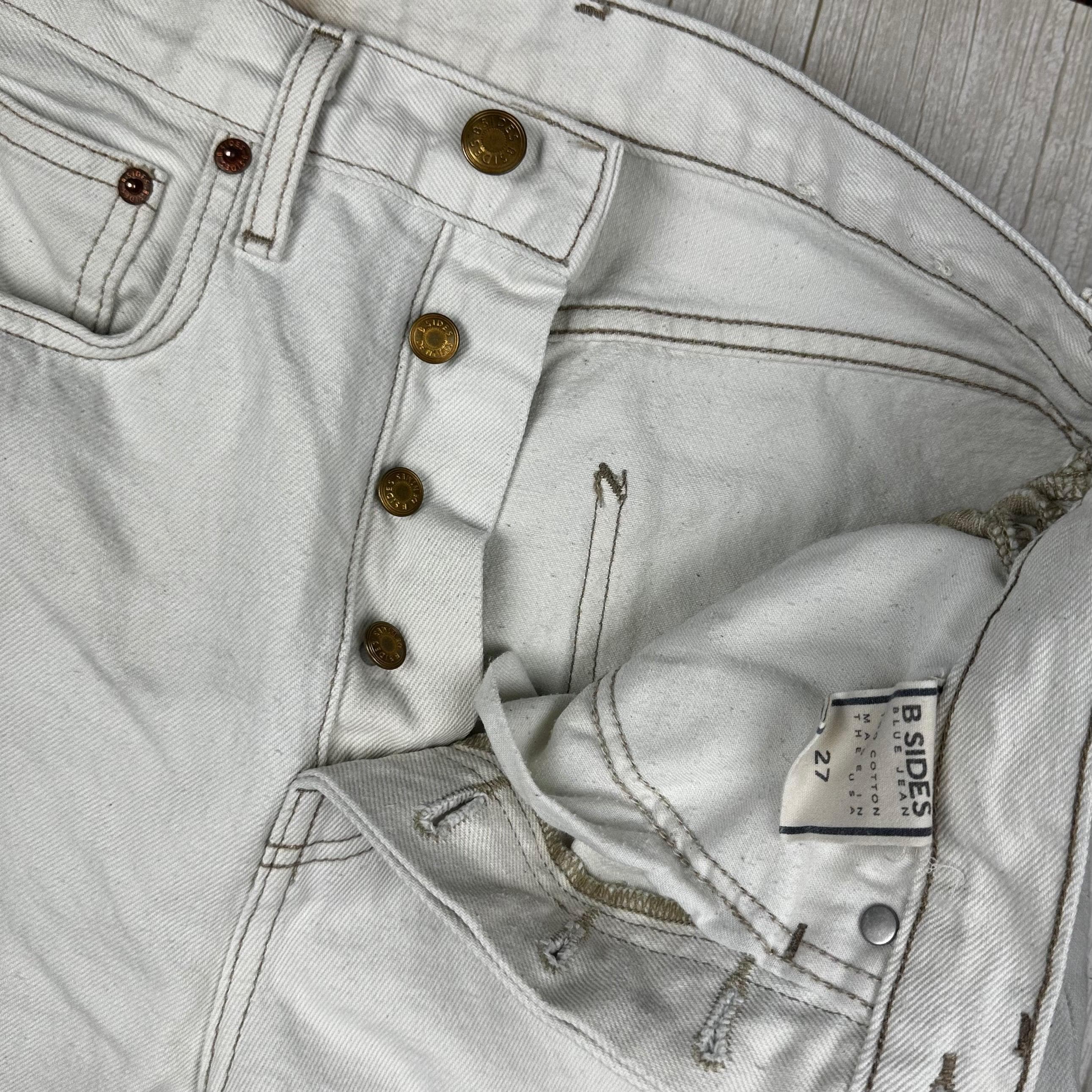 B Sides USA Made Wide Leg Crop Barrel Leg Jeans - Size 27 — photo 5 of 10