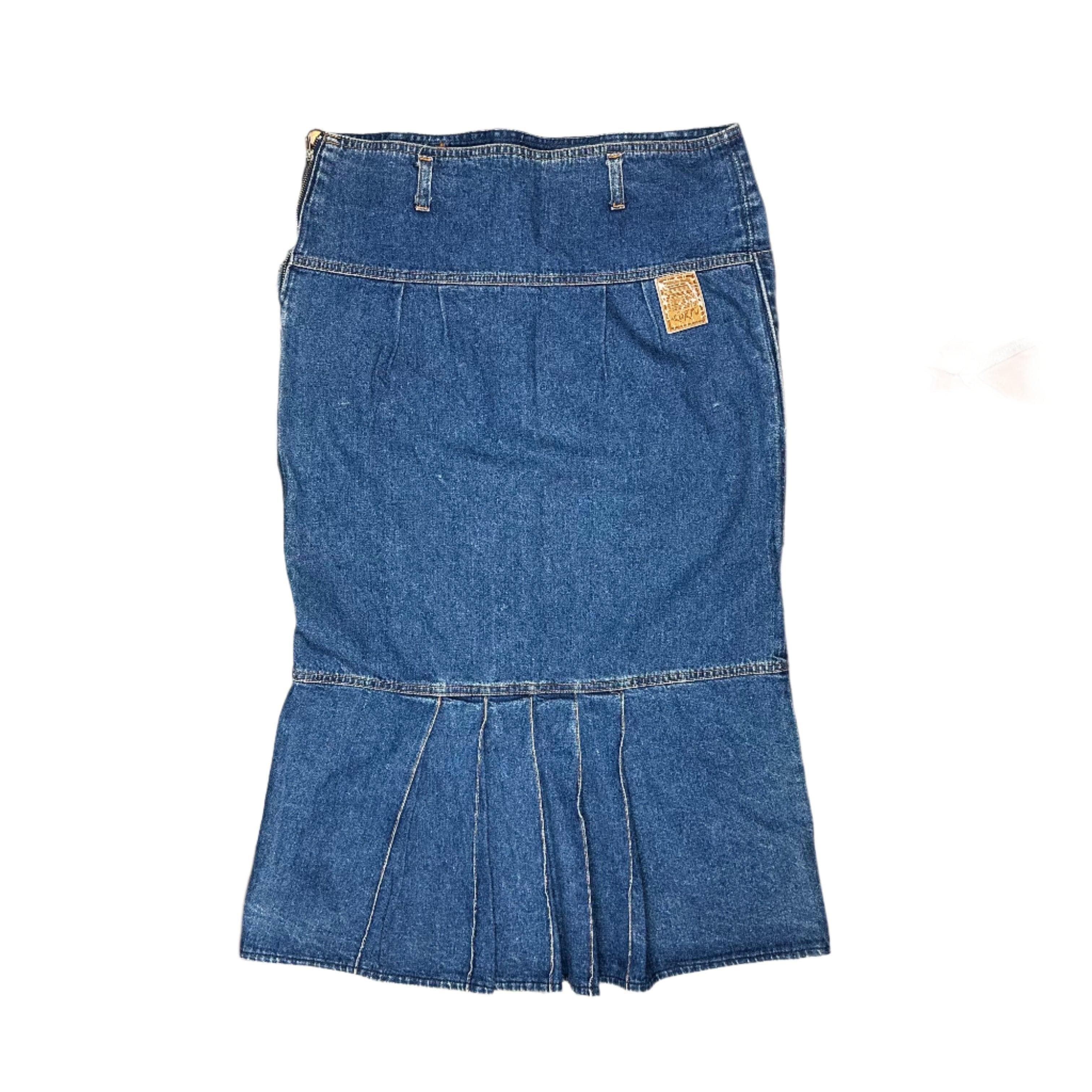 Vintage 1980's Corfu Denim Midi Skirt - Suit Size 10/12 — photo 2 of 7