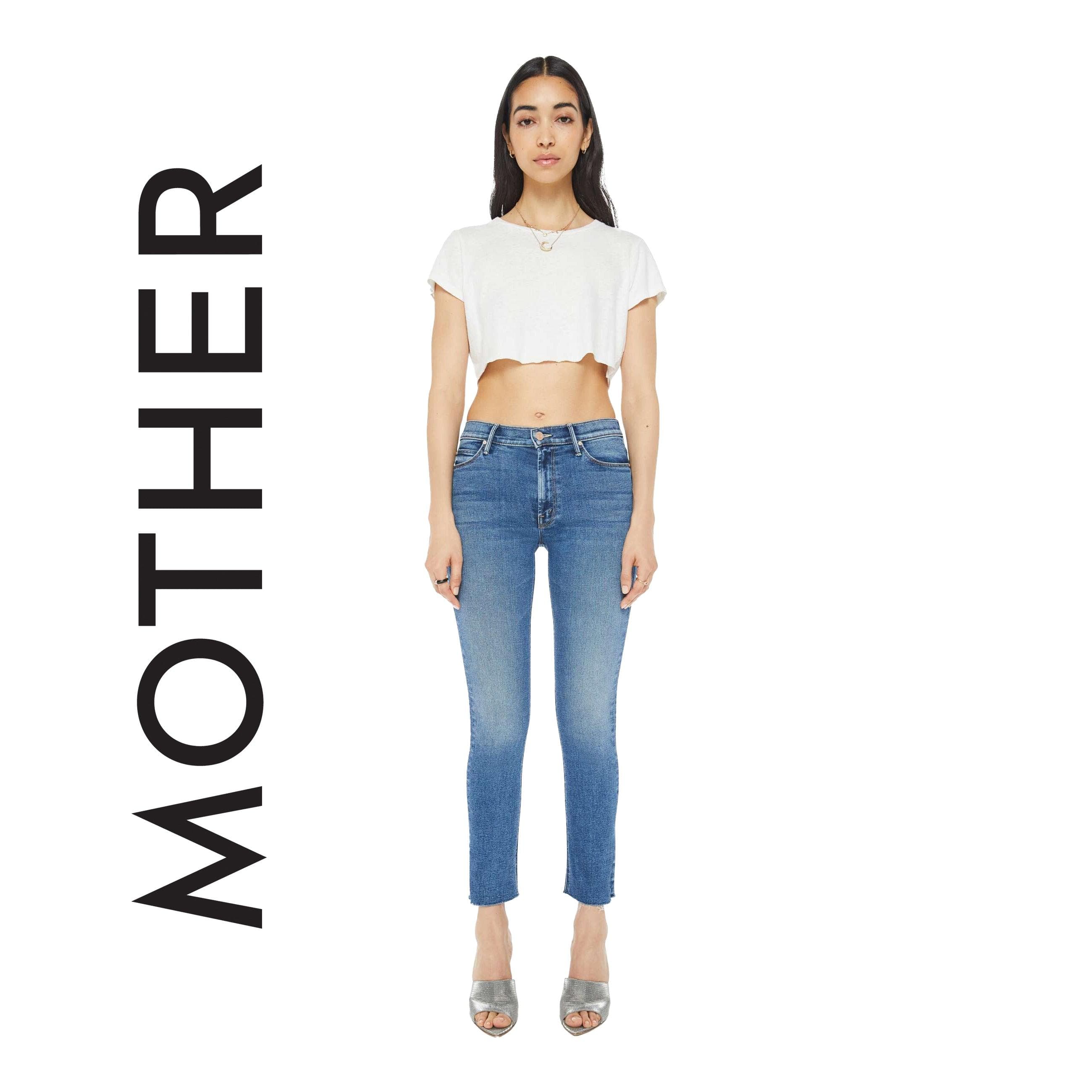 NWT - Mother 'The Mid Rise Dazzler' Flood Fray Jeans - Size 27 — photo 1 of 5