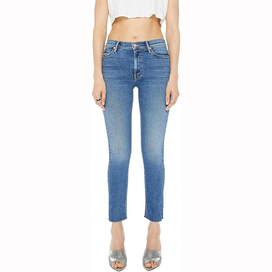 NWT - Mother 'The Mid Rise Dazzler' Flood Fray Jeans - Size 27 — photo 4 of 5