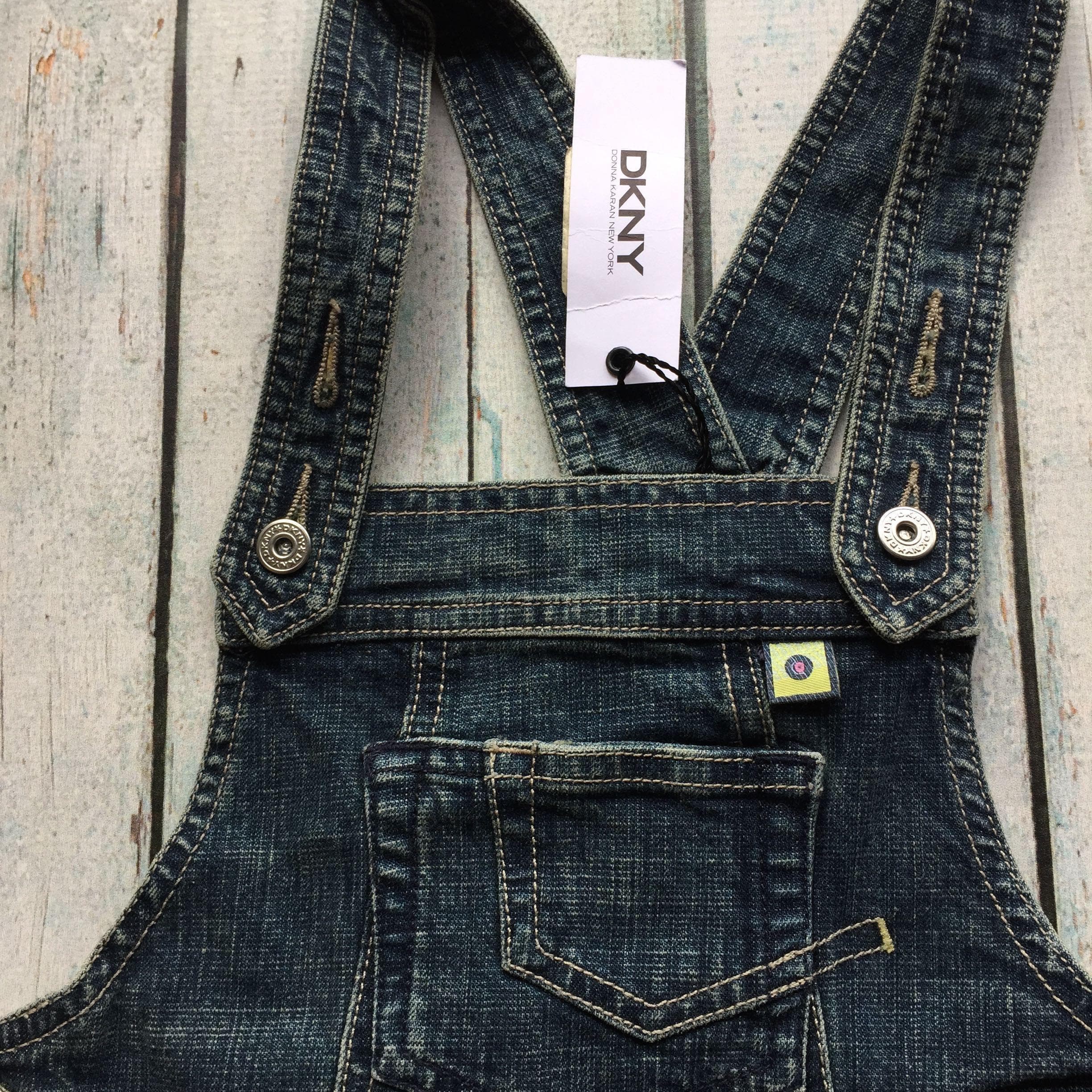 NWT - DKNY Overall Bib Style Denim Top - Size 16 — photo 7 of 7