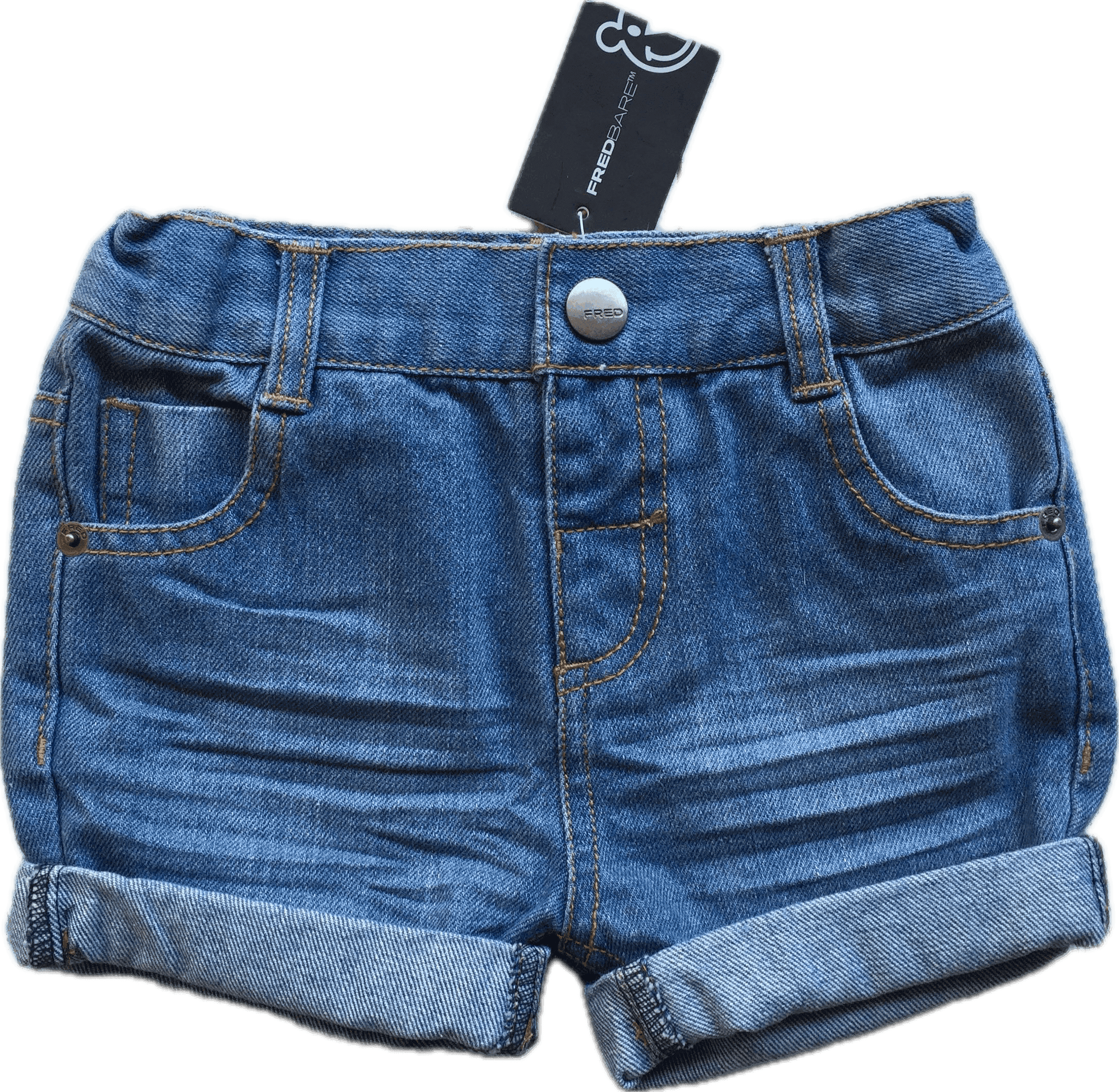 NWT - Fred Bare Denim Turn Up Shorts - Size 0 — photo 1 of 5