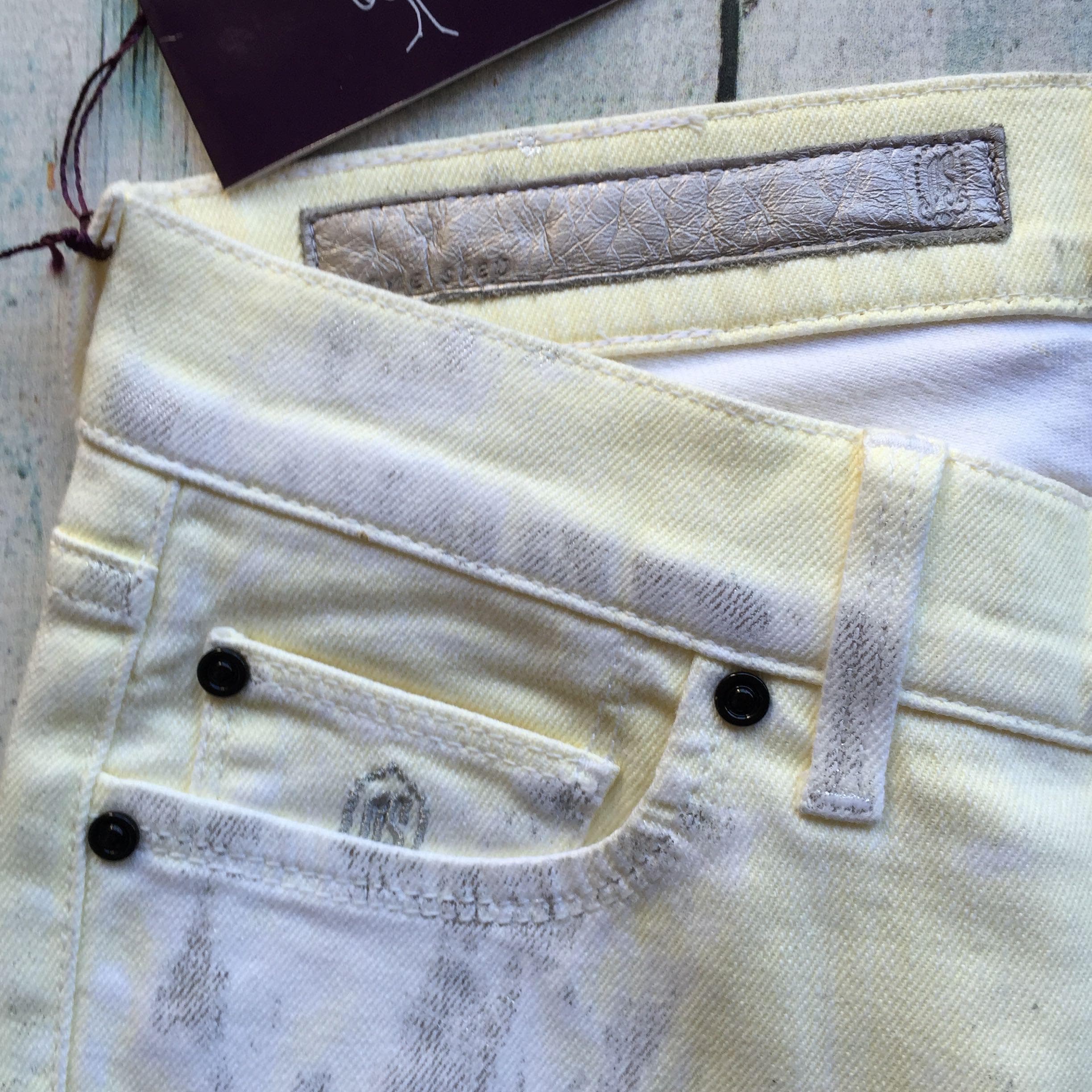 NWT - French 'Le Kate' Coated Denim by One Step - Size 26 — photo 2 of 8