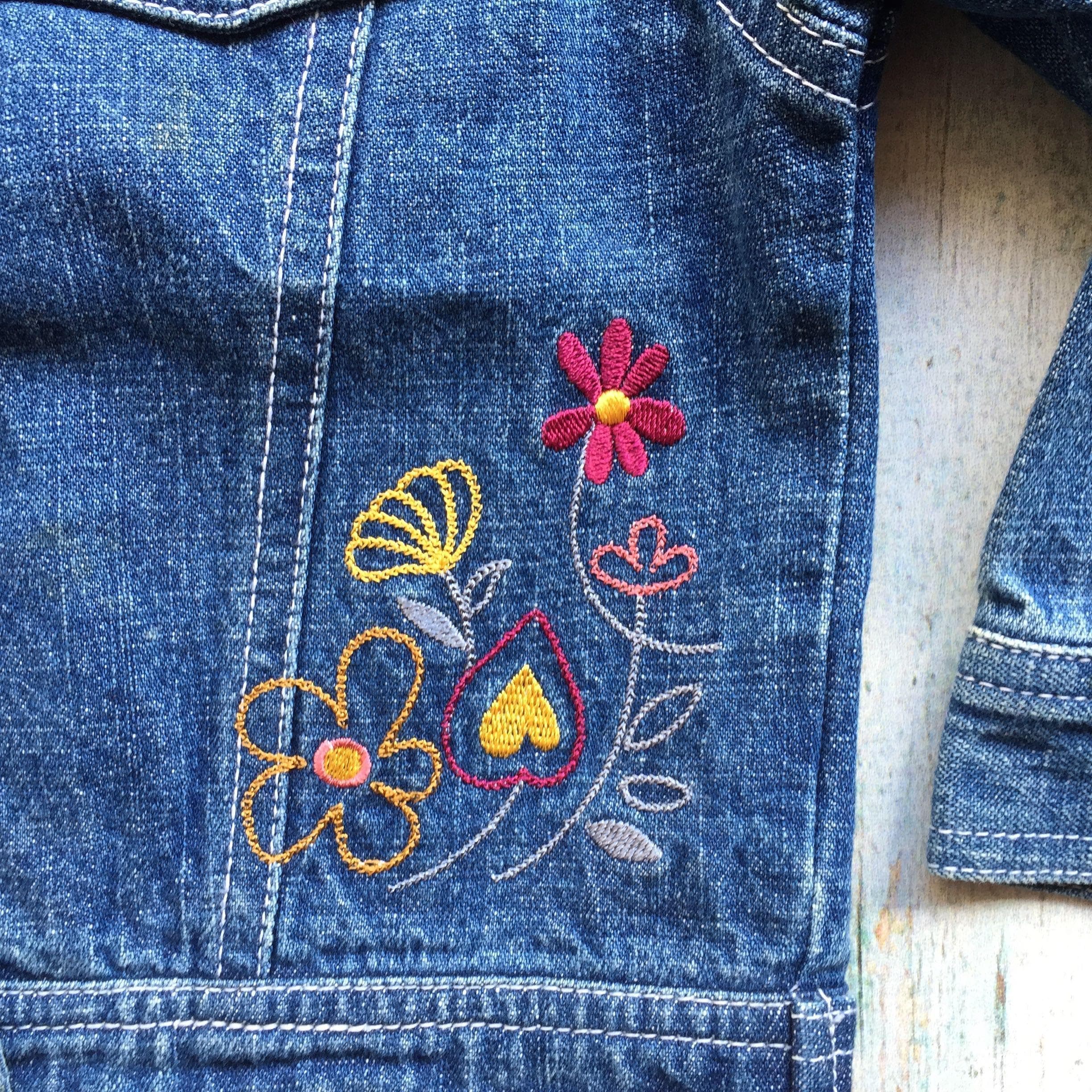 Guess Embroidered Girls Denim Jacket - Size 24M — photo 4 of 8