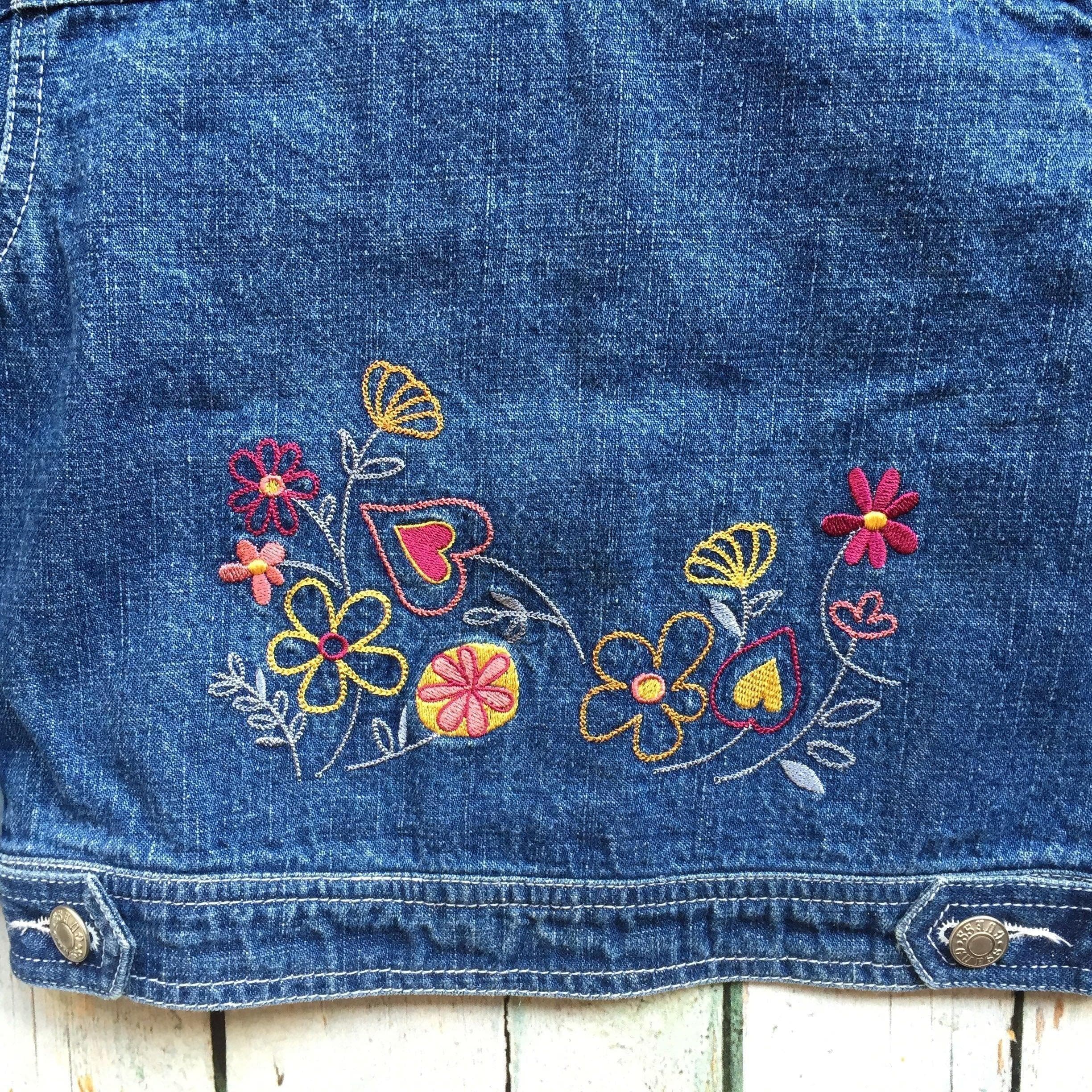 Guess Embroidered Girls Denim Jacket - Size 24M — photo 5 of 8
