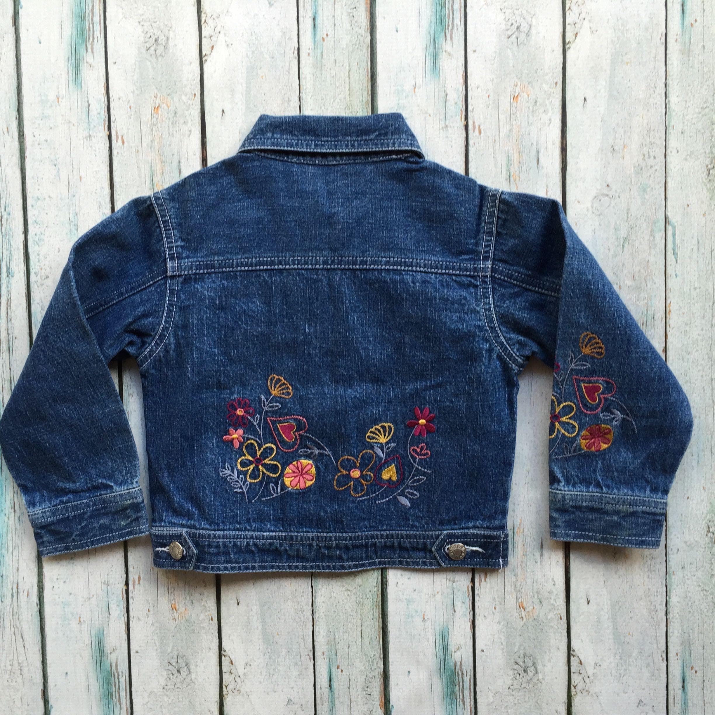 Guess Embroidered Girls Denim Jacket - Size 24M — photo 7 of 8