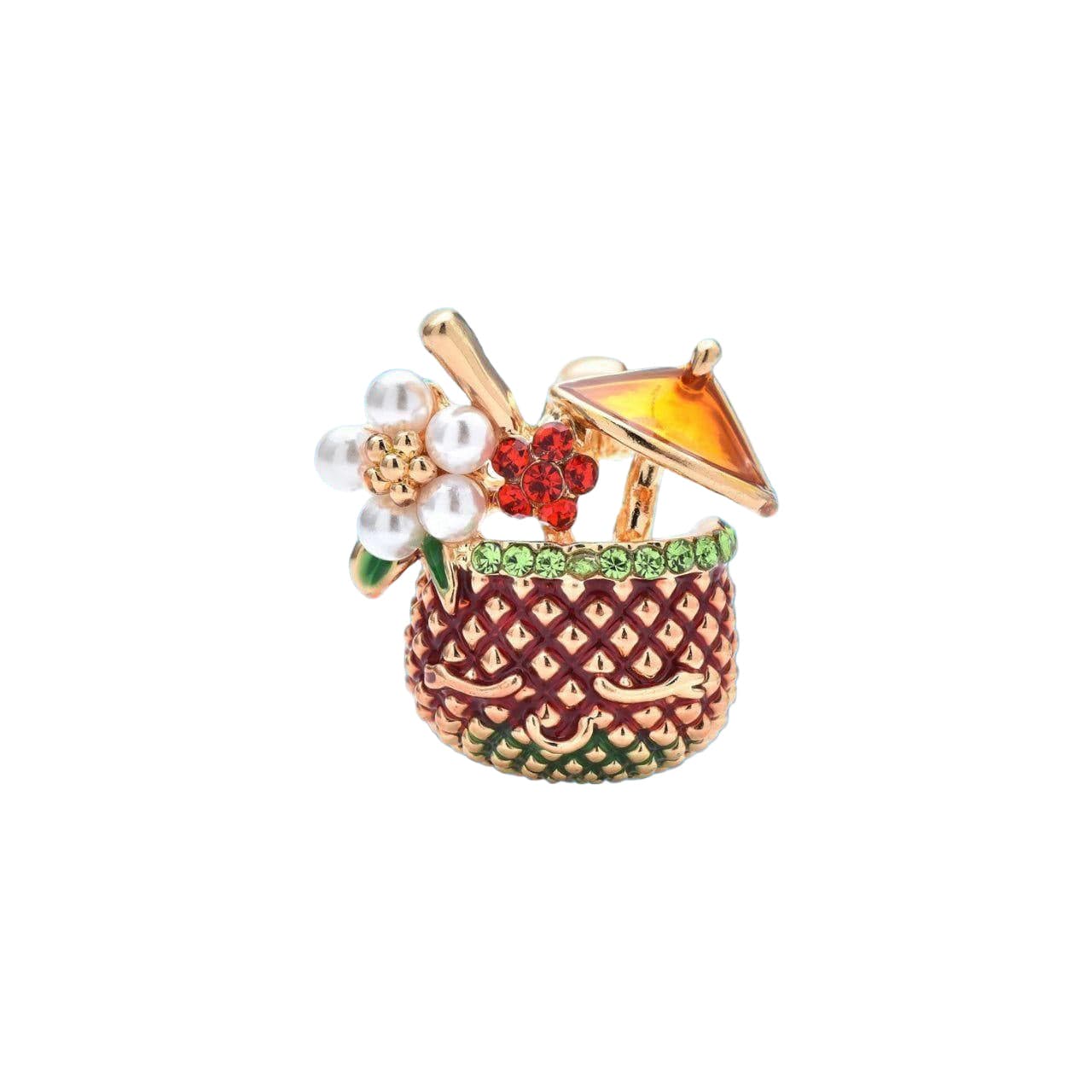 Crystal Pina Colada Brooch
