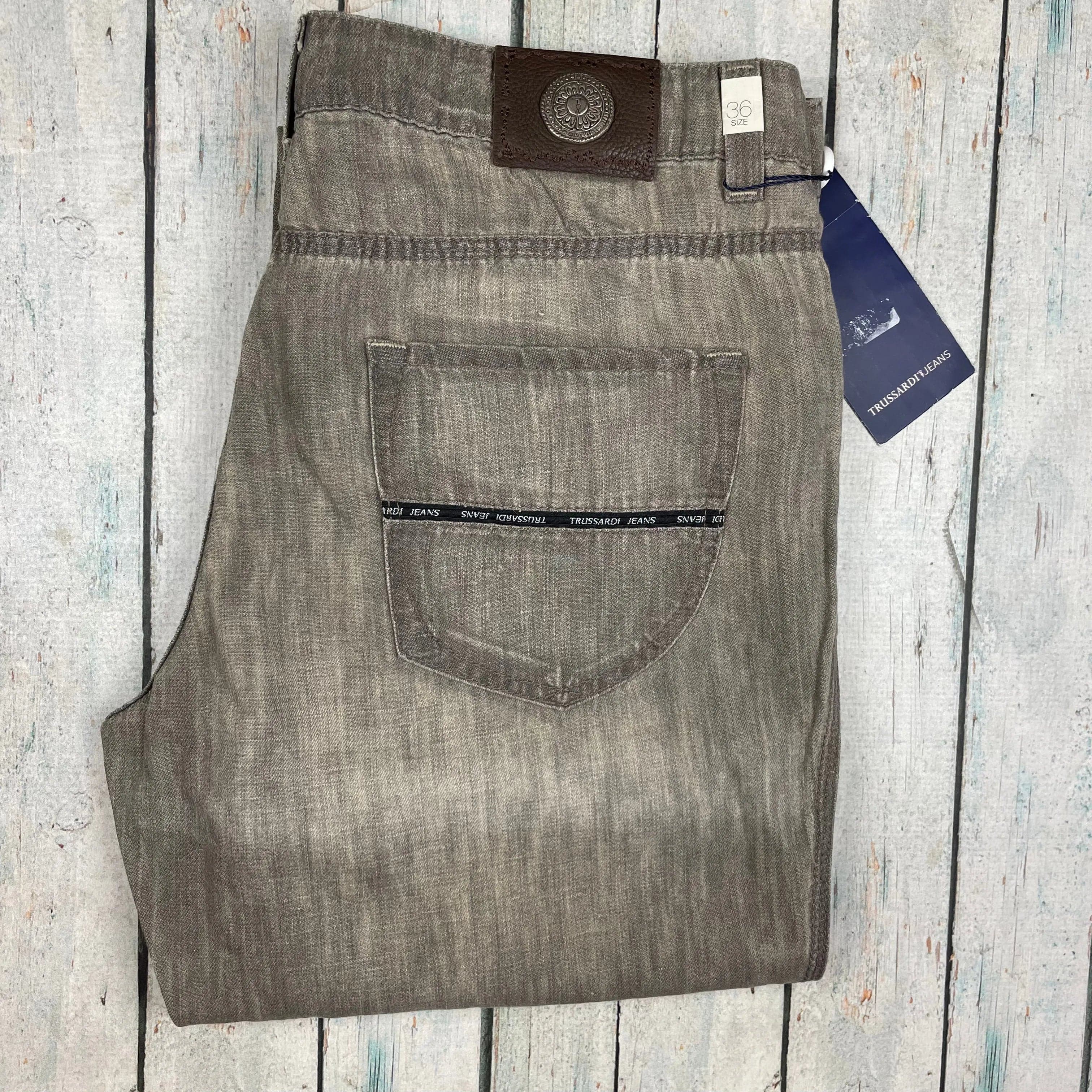NWT - Trussardi Jeans - Italian Linen Blend 'Mod Five' Jeans -Size 12/14 — photo 2 of 5