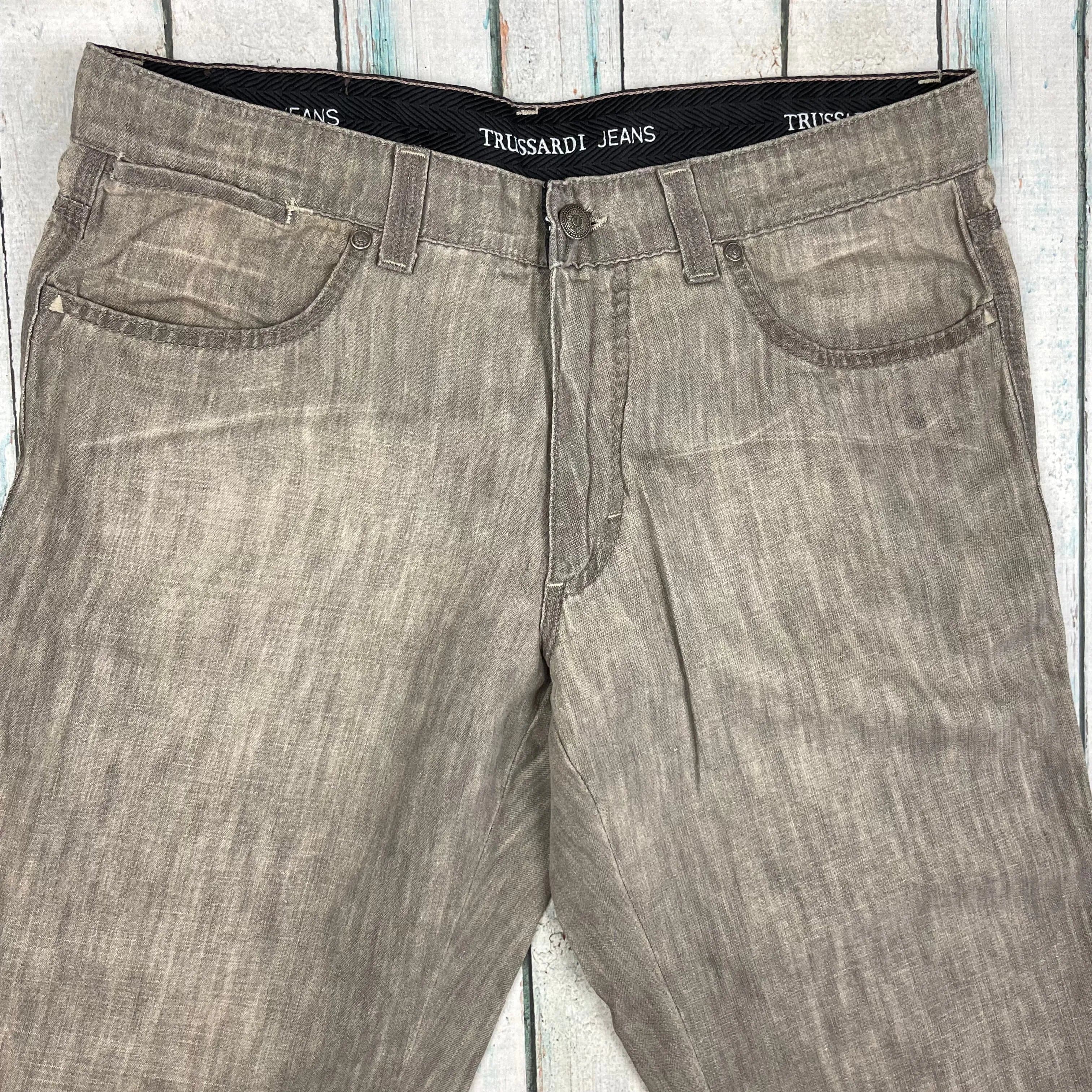 NWT - Trussardi Jeans - Italian Linen Blend 'Mod Five' Jeans -Size 12/14 — photo 3 of 5