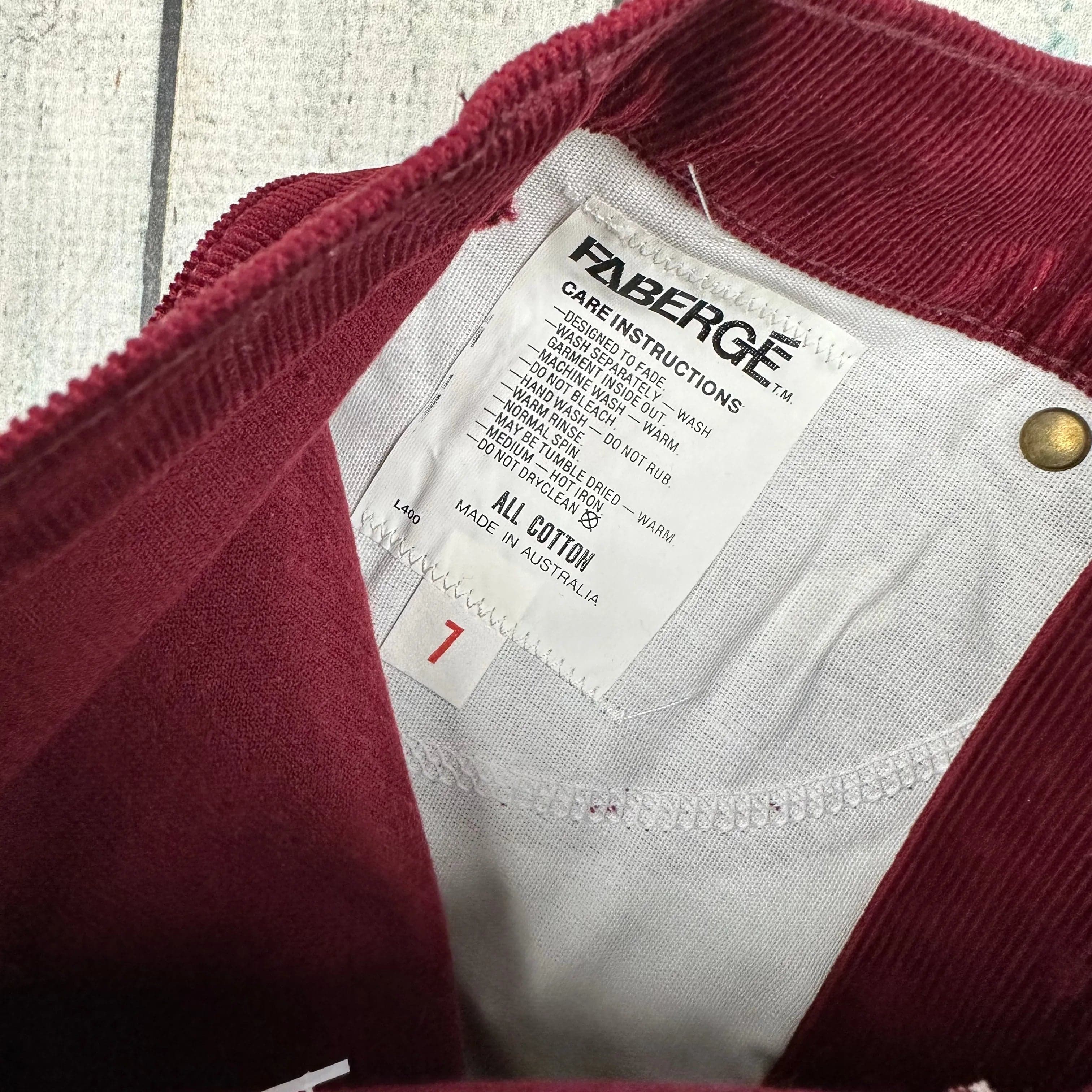 NWT- Vintage Faberge Deadstock 1980's Maroon Ladies Jeans - Hard to find! - Suit Size 4/5 — photo 8 of 9
