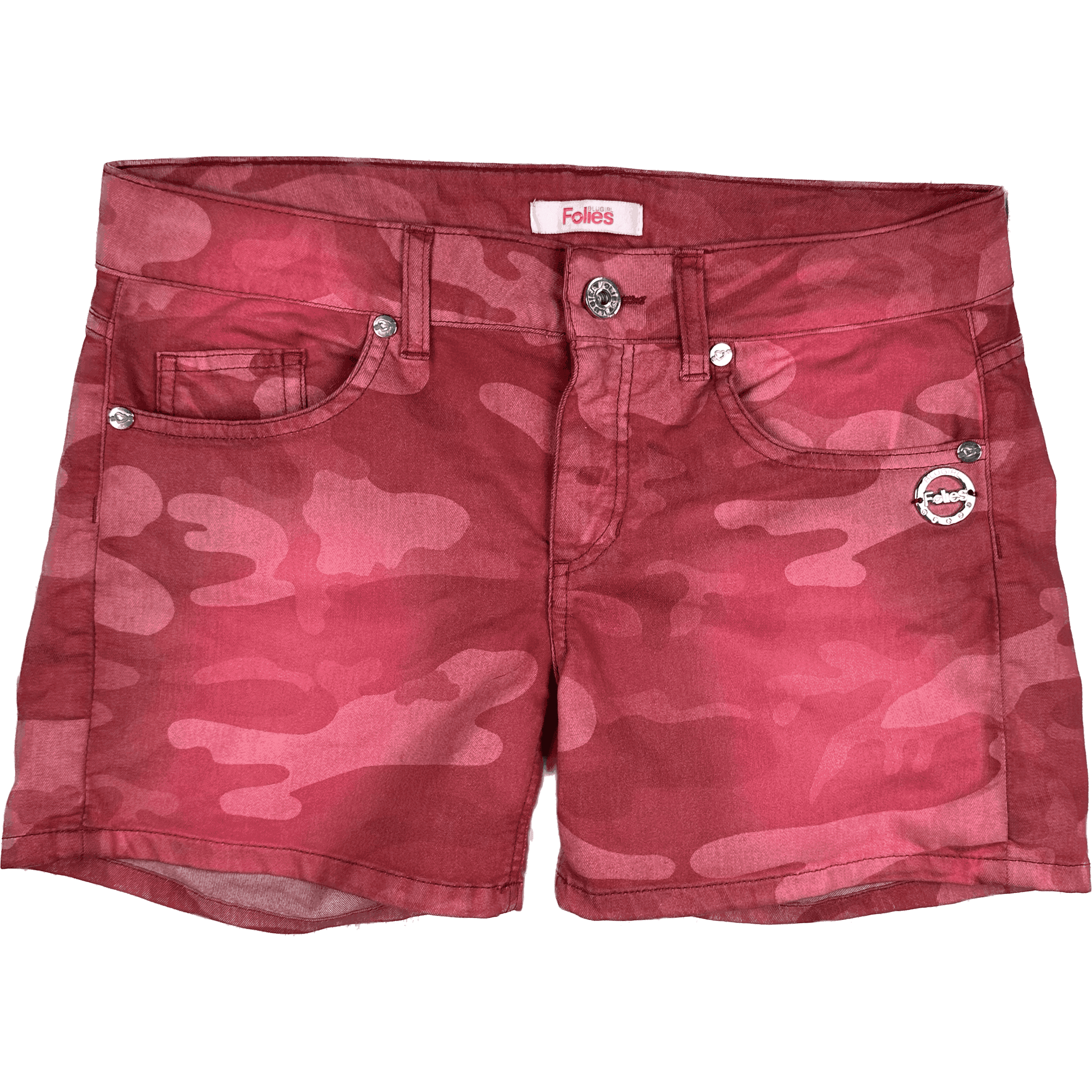 Blugirl Folies Red Camouflage Print Boy Shorts -Size 29 — photo 1 of 4