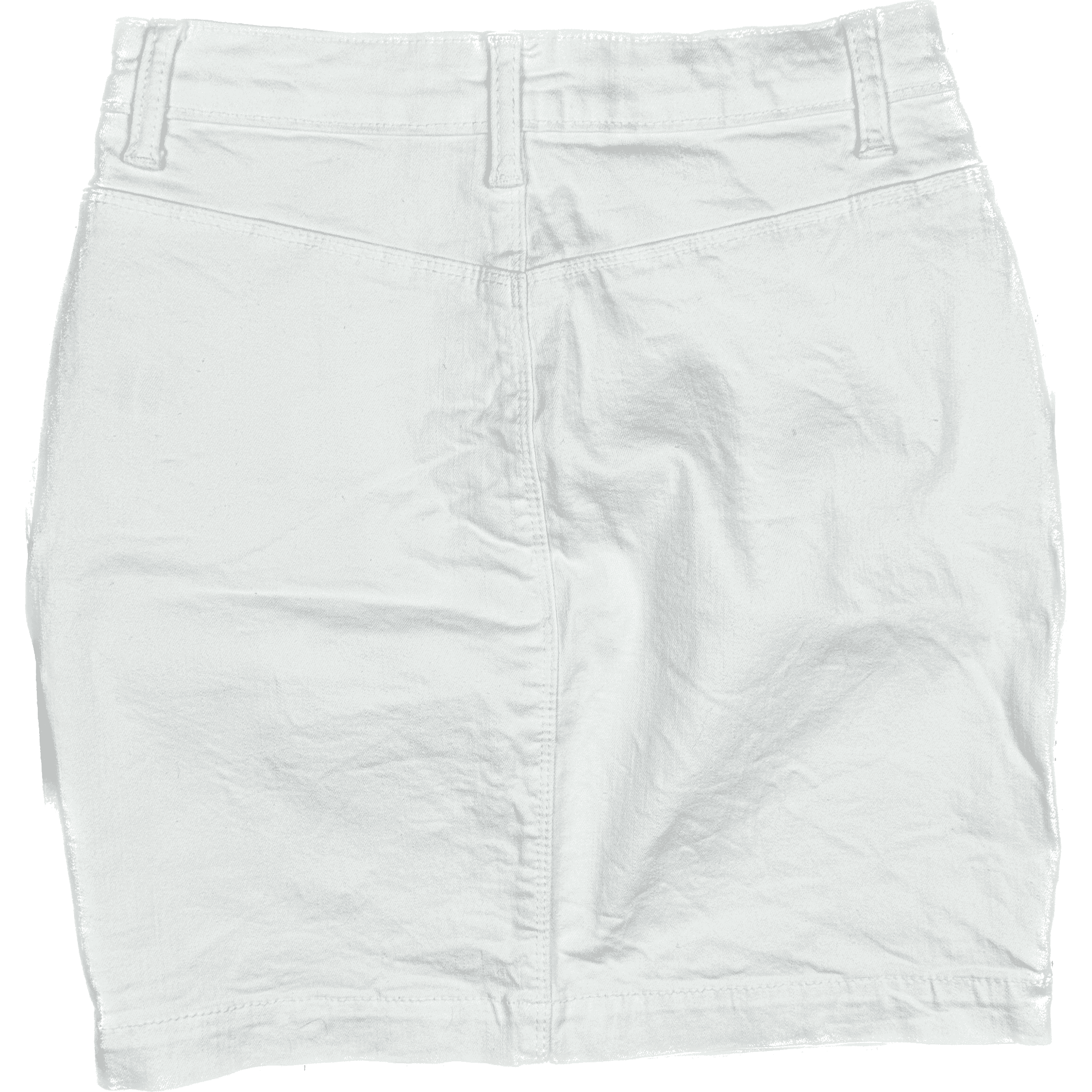 NWT- Missguided White Stretch Denim Mini Skirt - Size 10 — photo 2 of 2
