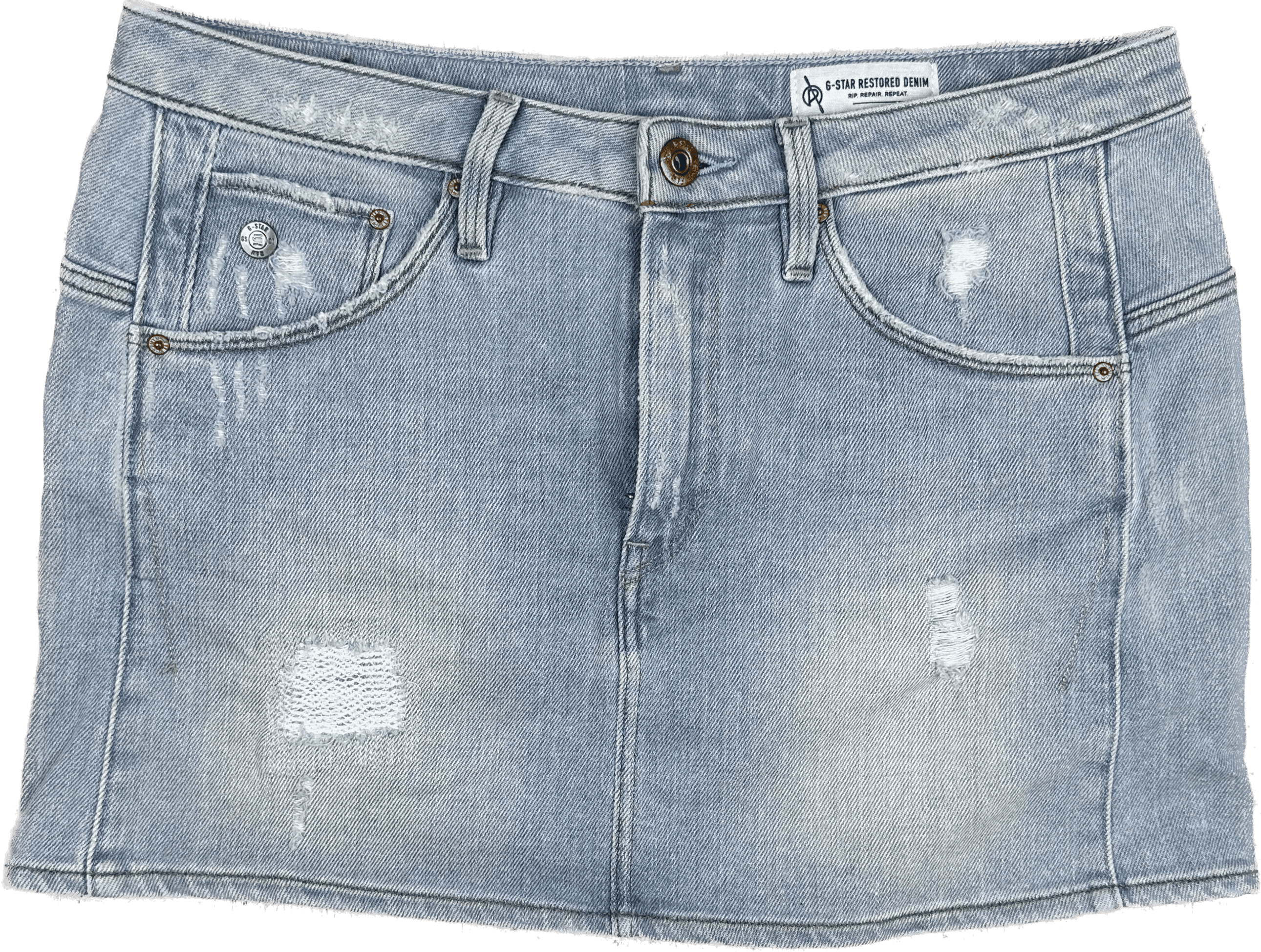 G Star Raw 3301 'Arc Mid Straight' Stretch Denim Mini Skirt - Size 27 — photo 1 of 4