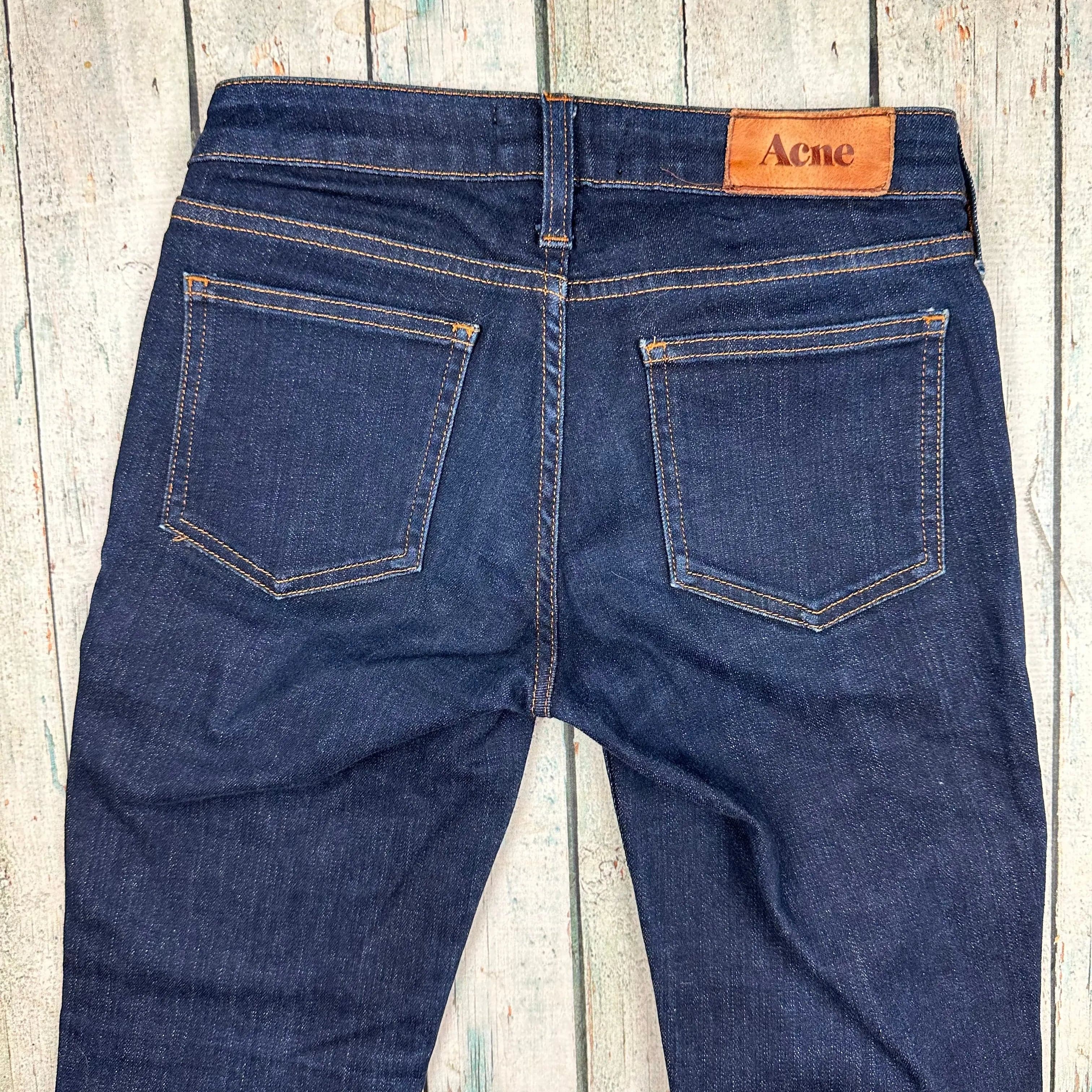 Acne Ladies KEX Soft Raw Straight Leg Jeans - Size 24 S — photo 4 of 5