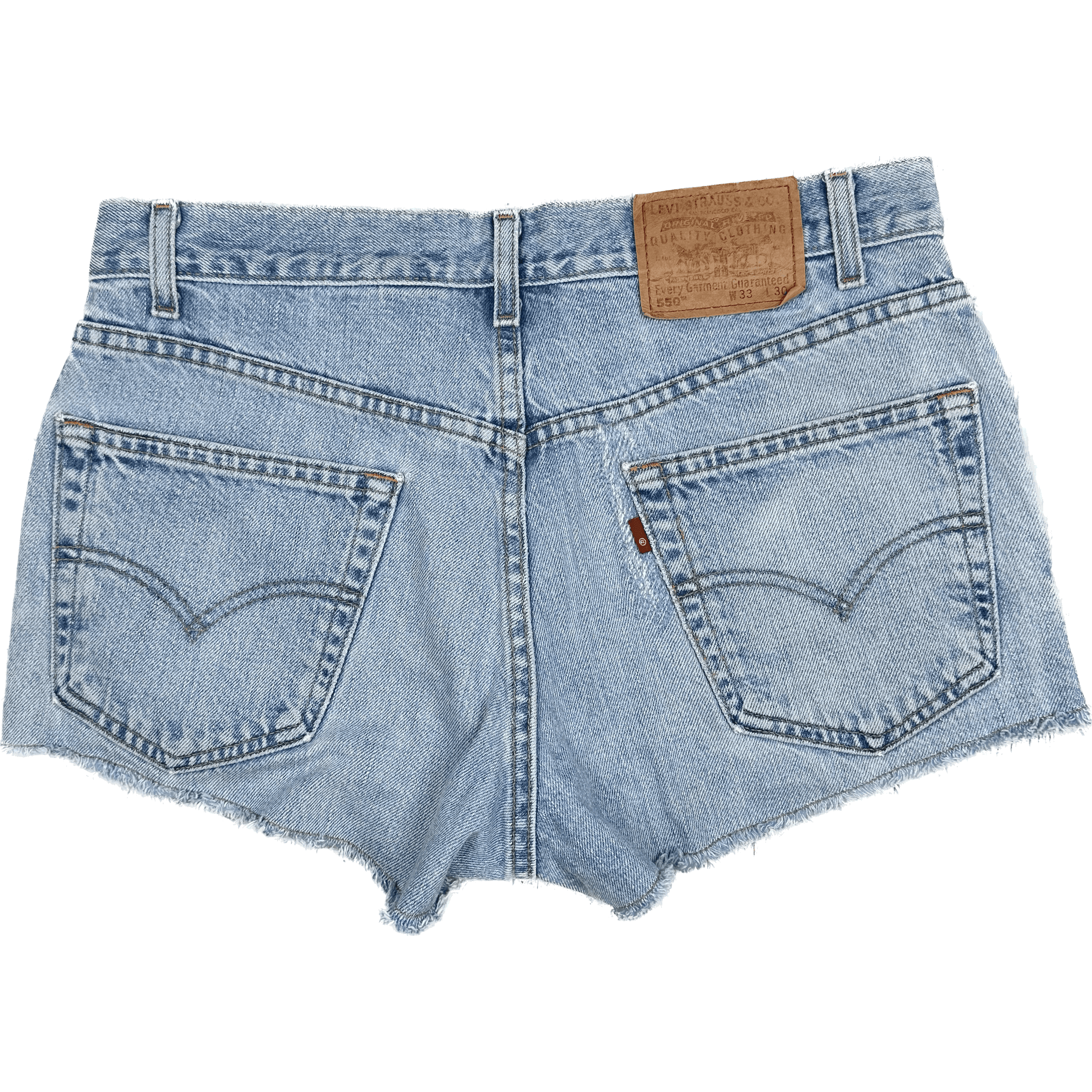 Levis 550 Ladies Distressed Denim Shorts ( Reworked) - Size 31 — photo 2 of 3