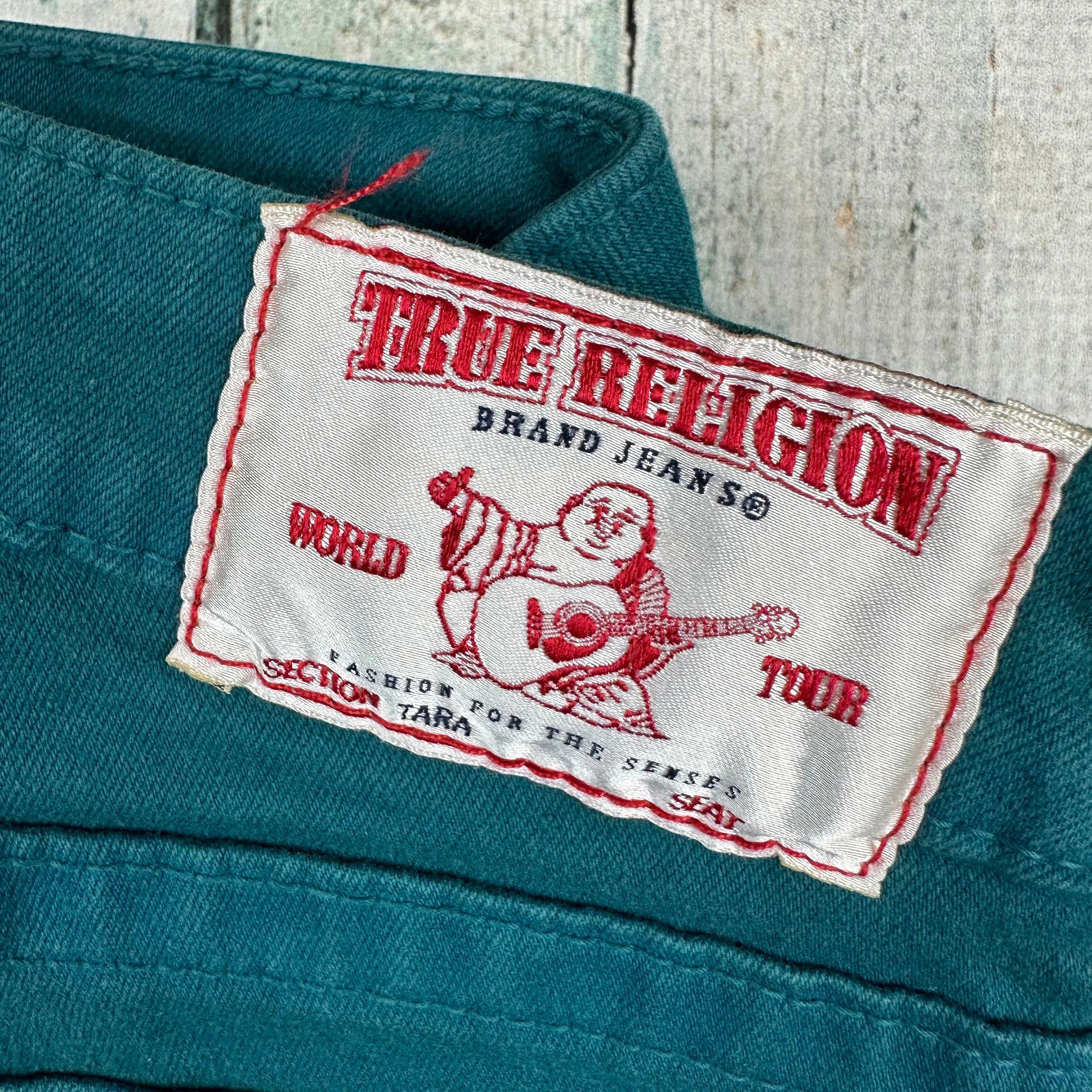 True Religion 'Tara' Green Skinny Ankle ZIp Jeans- Size 23 — photo 4 of 6