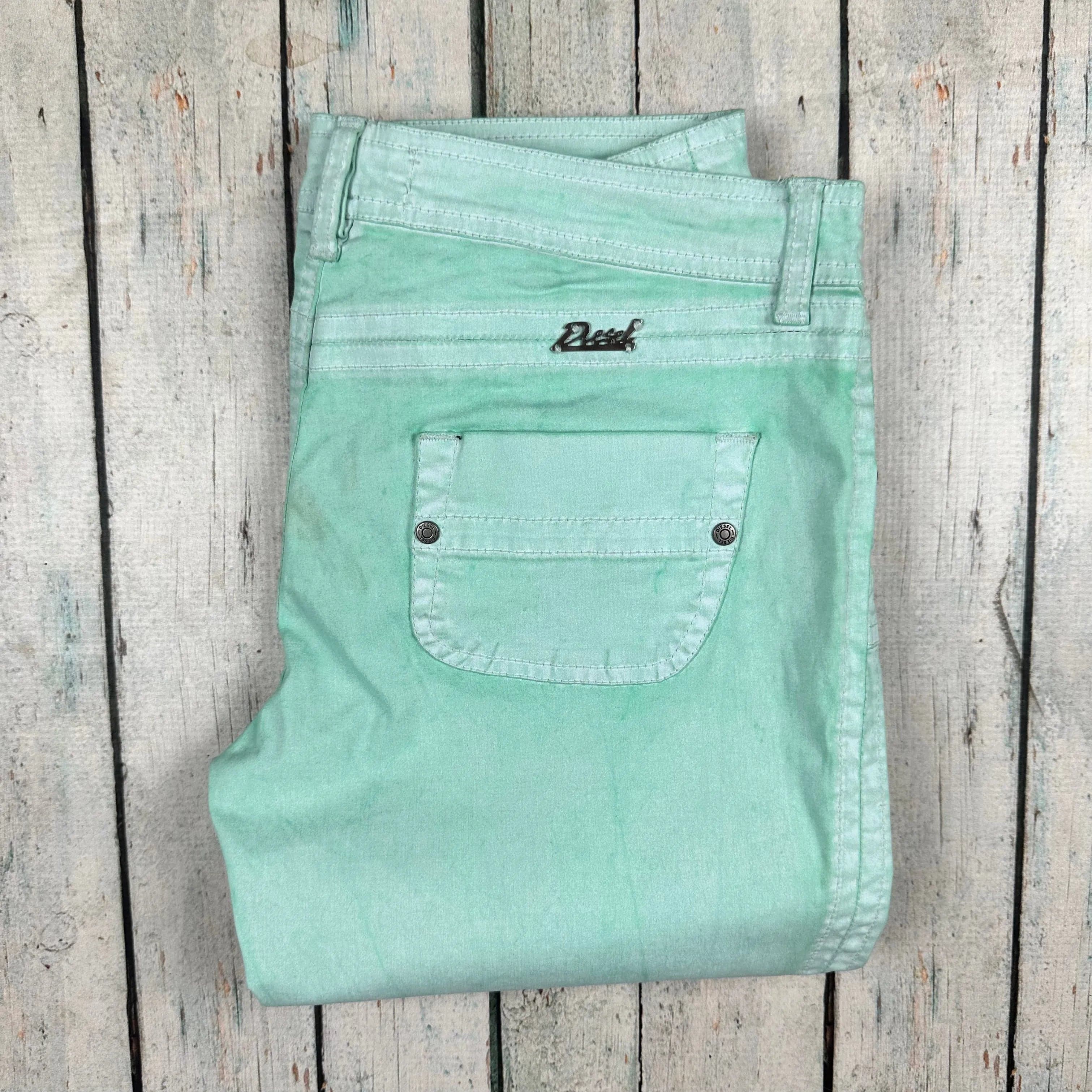 Diesel Green Garment Dyed Low Rise Ankle Jeans -Size 26 — photo 2 of 6