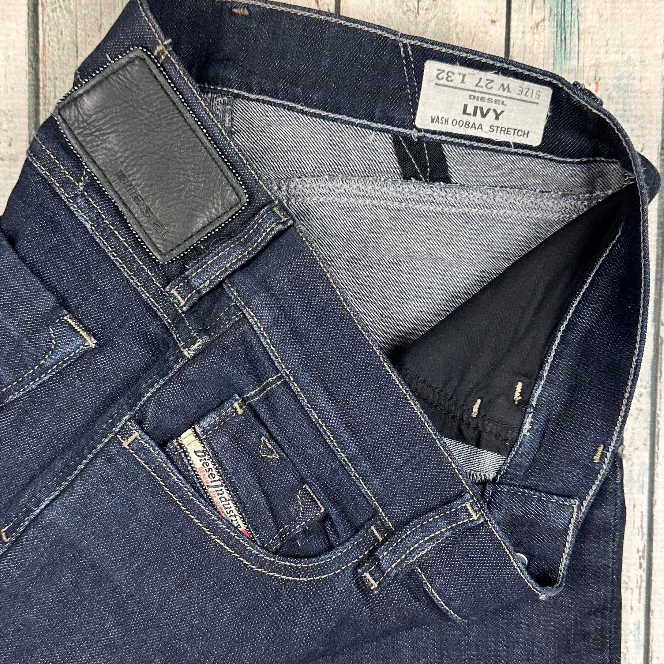 Diesel 'Livy' Dark Wash Slim Straight Jeans Size - 27/32 — photo 5 of 6