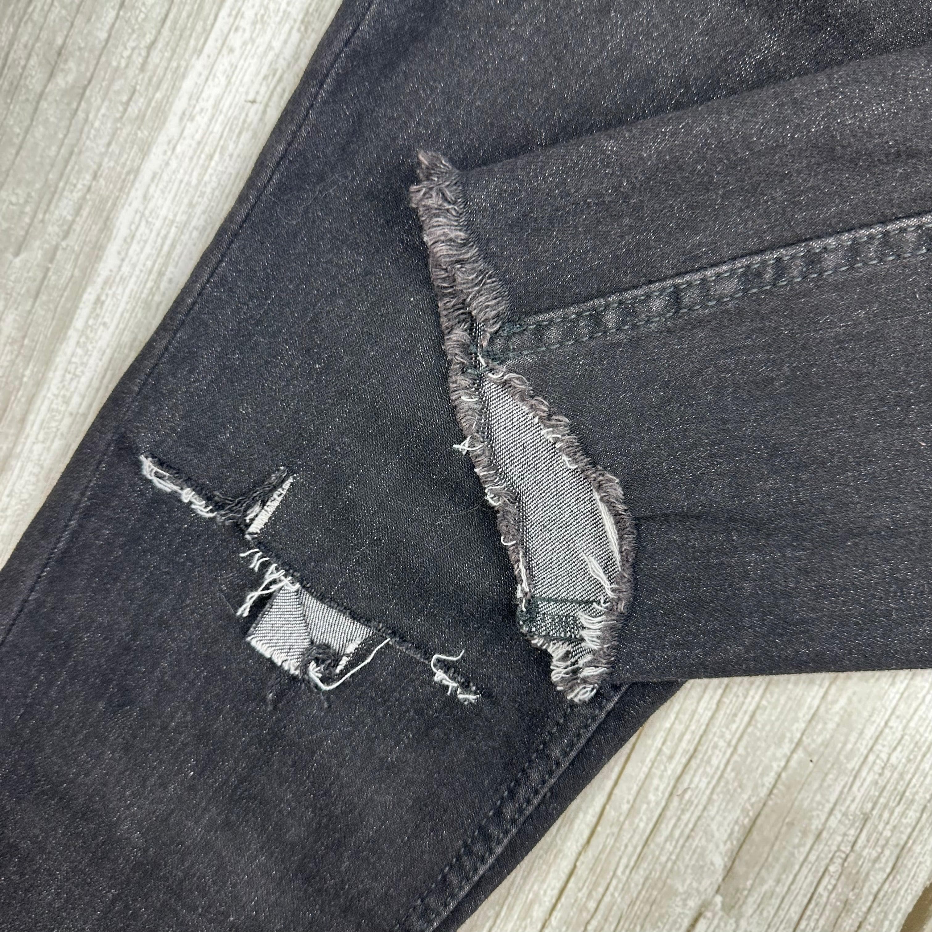 Free People Black Busted Knee Denim Jeans -Size 30 — photo 7 of 8