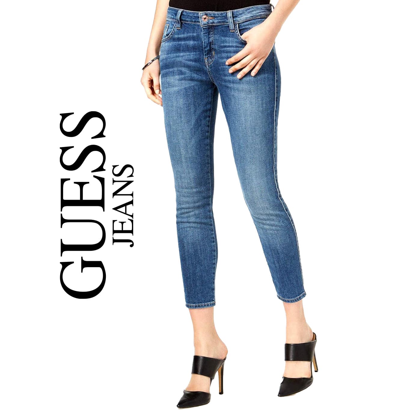 NWT- Guess Denim 'Crop Mid' Stretch Jeans -Size 25 — photo 1 of 6