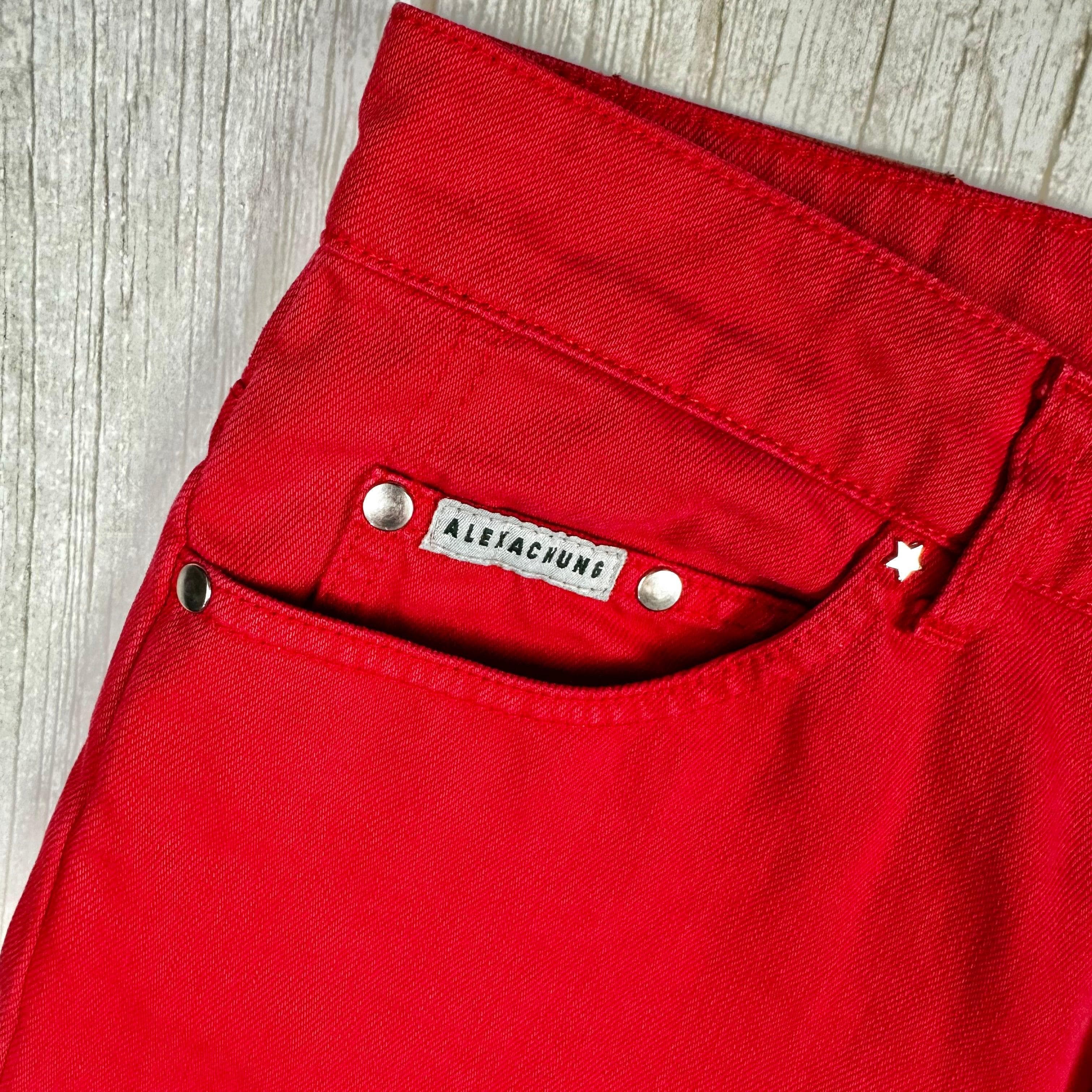 Alexa Chung Red Relaxed Straight Fit Jeans- Size 29 — photo 7 of 9