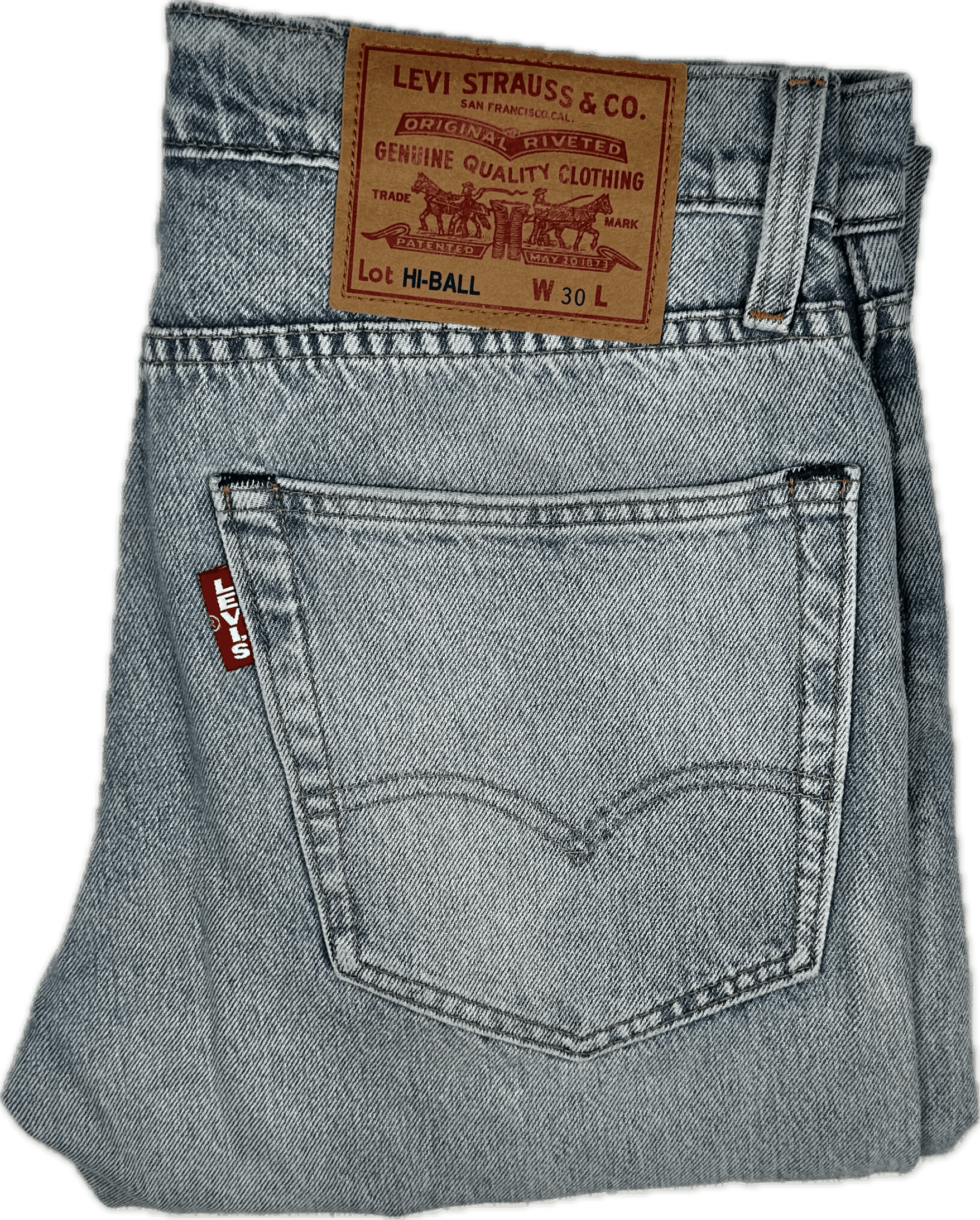 Levis Mens 'HI- BALL' Relaxed Busted Jeans -Size 30 — photo 3 of 8