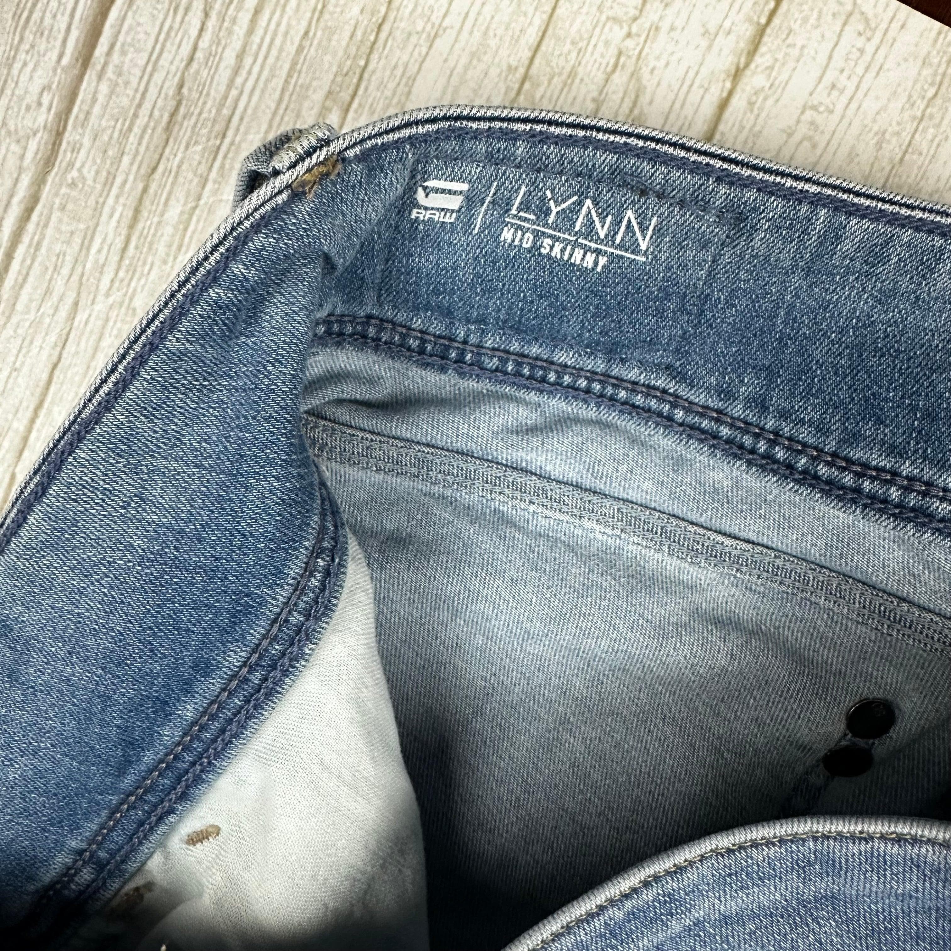 G Star RAW Womens 'Lynn Mid Skinny' Distressed Jeans -Size 28/28 — photo 6 of 8
