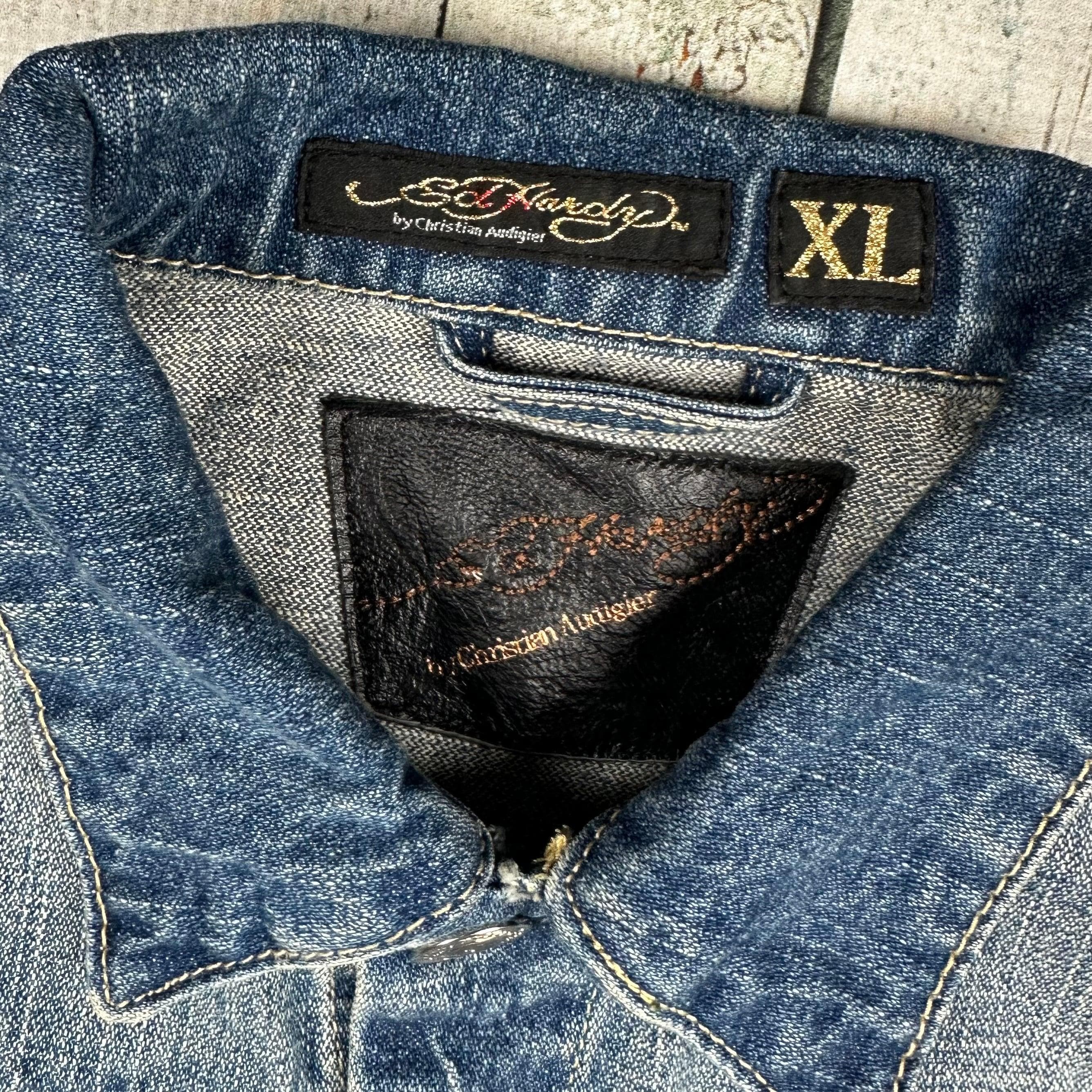 Ed Hardy NY Tattoo Print Ladies Denim Jacket - Suit Size M — photo 4 of 6