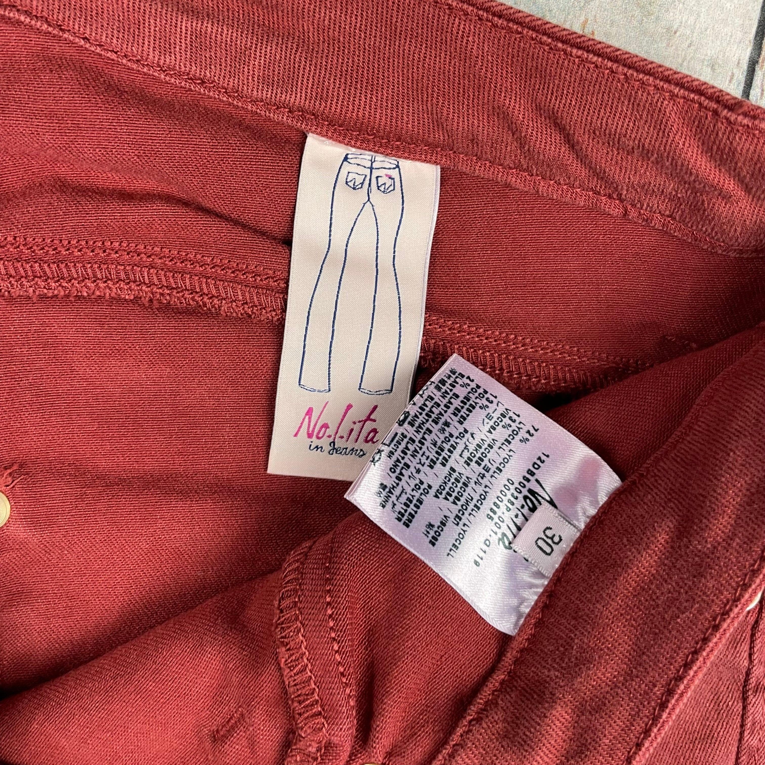 NWT - Nolita in Jeans - Stunning Italian Brick Red Jeans -Size 30 — photo 6 of 7