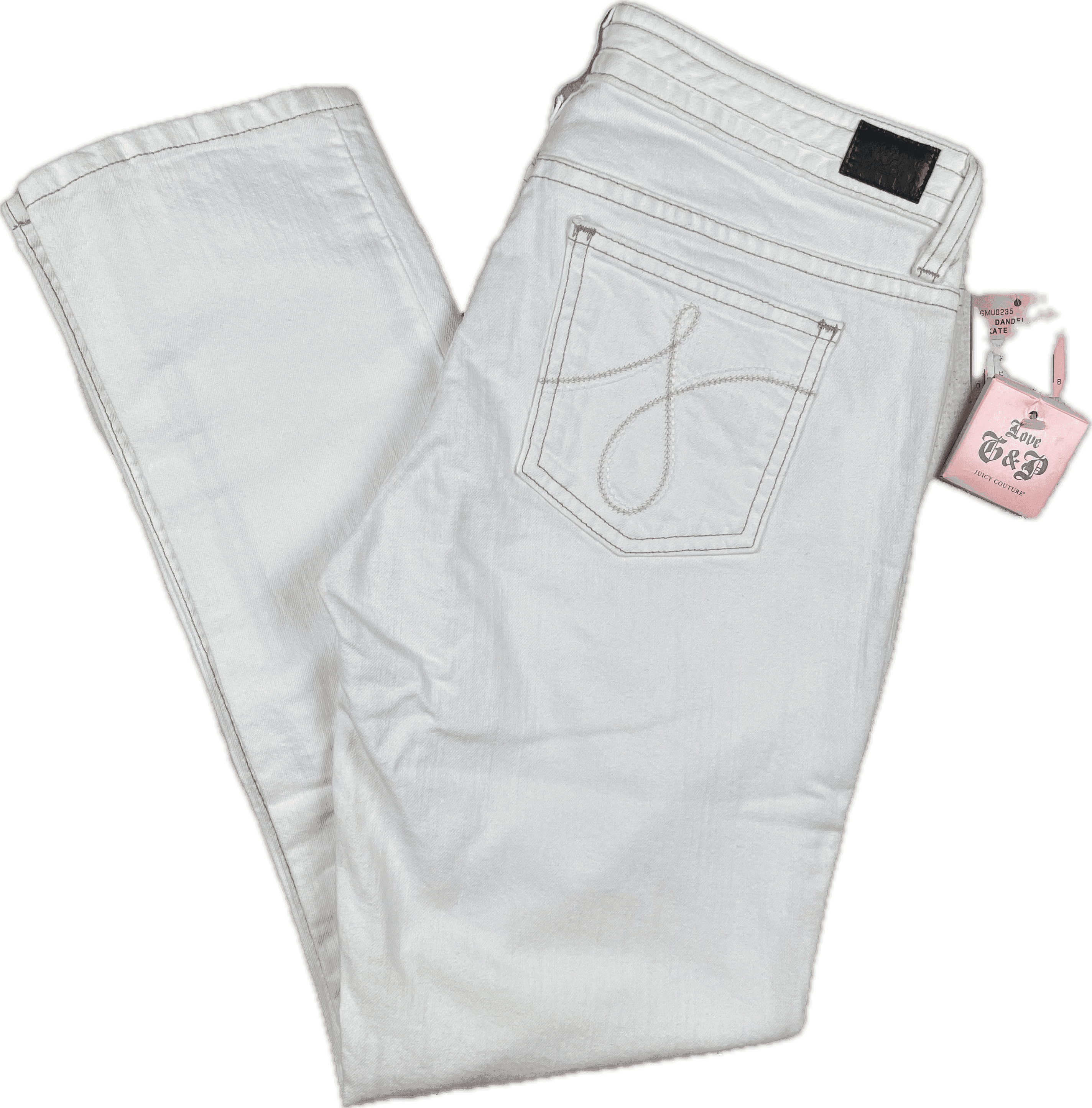 NWT -Juicy Couture 'Kate' Low Rise Slim Fit White Jeans -Size 30 — photo 1 of 6