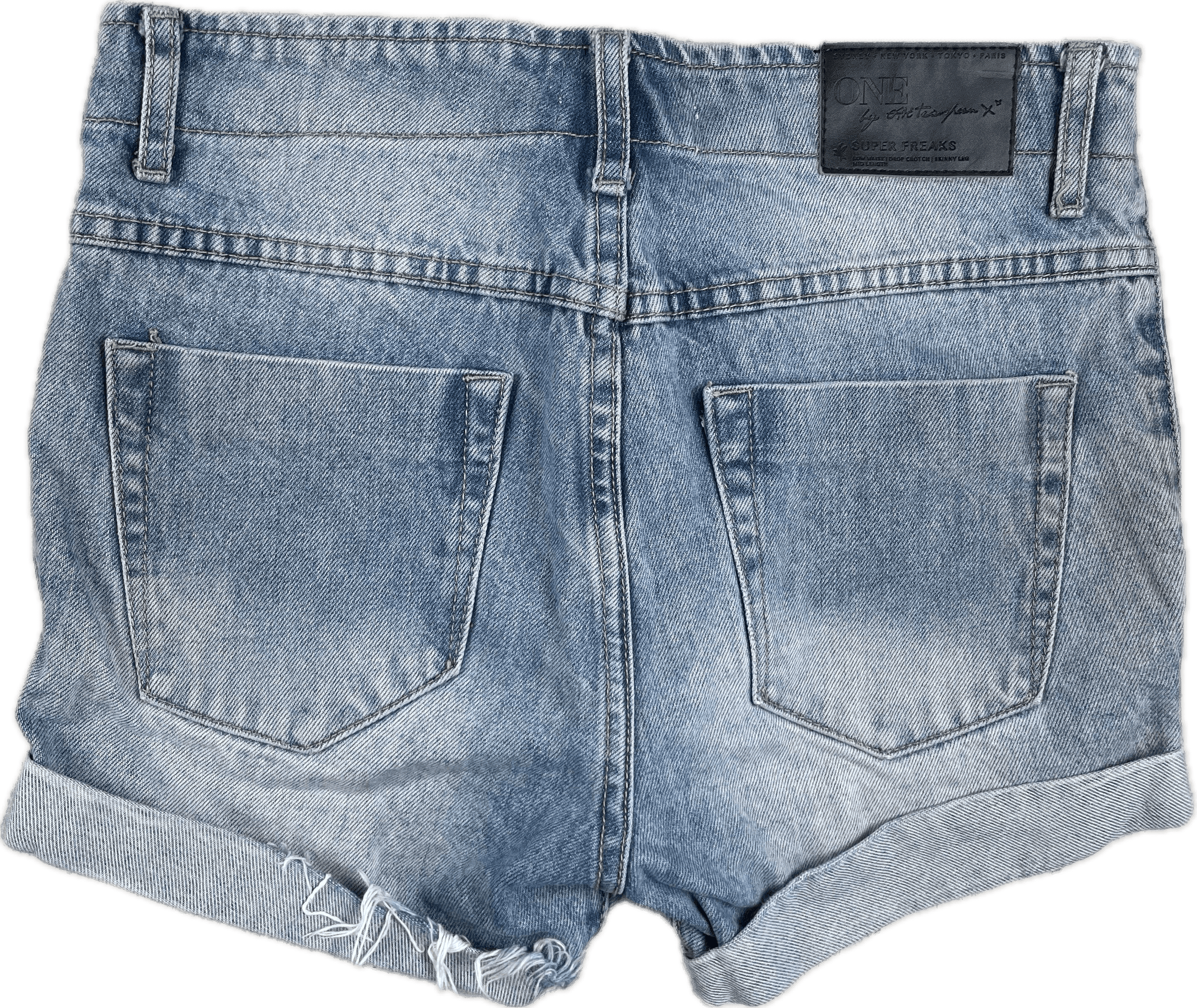 One Teaspoon 'Super Freaks' Lace Up Front Denim Shorts - Size 27" — photo 2 of 8