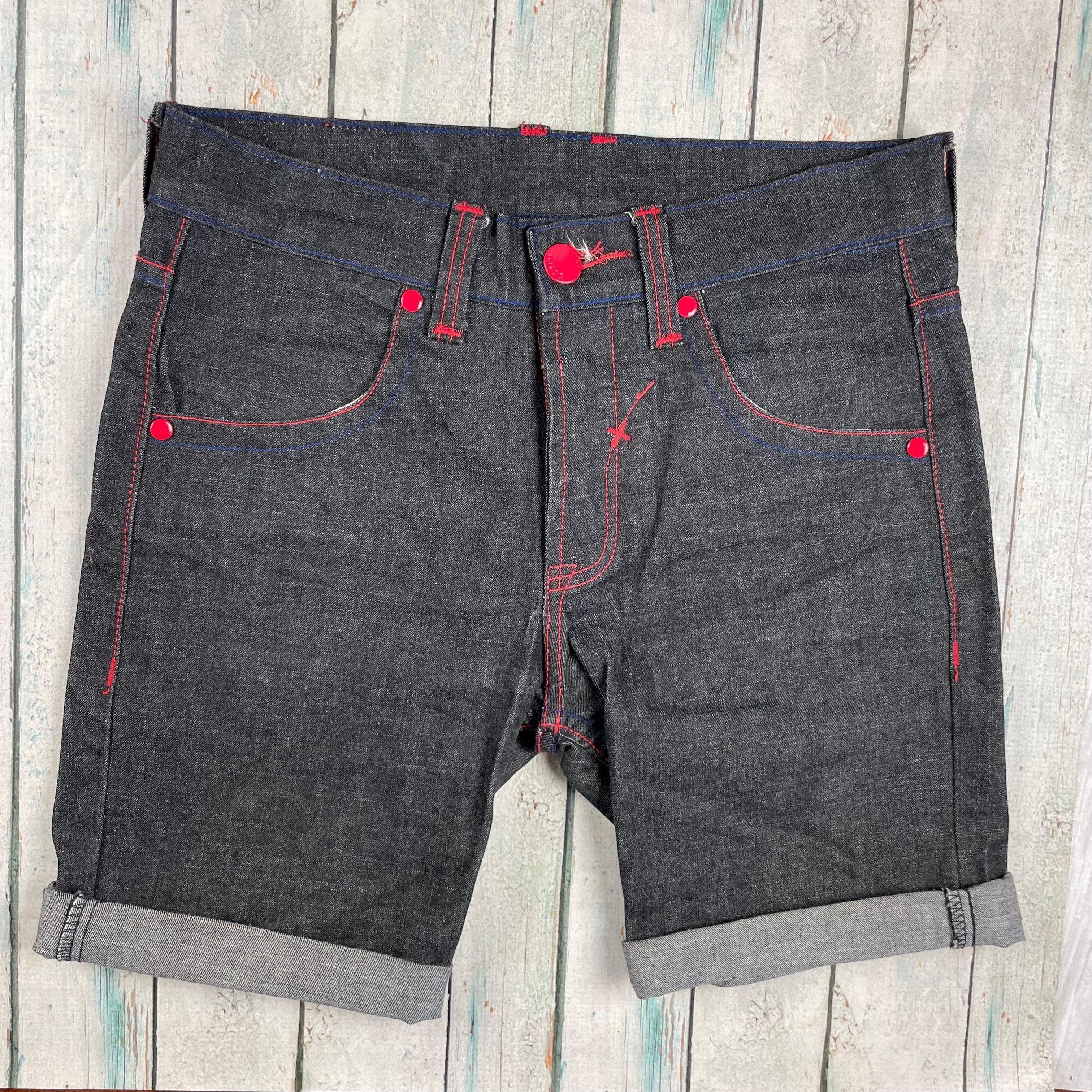 Fifty Eleven Jeans Black Printed Leg Denim Shorts - Size 28 — photo 6 of 7