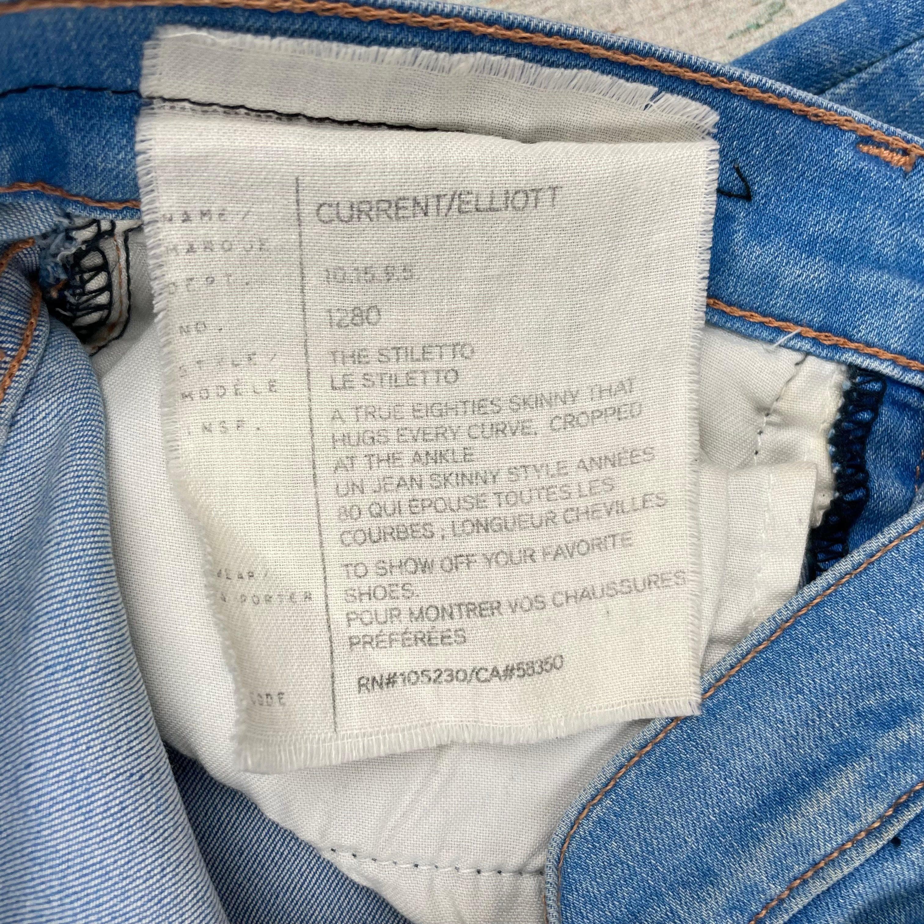 Current/Elliot 'The Stiletto' Blue Skinny Jeans- Size 23 — photo 6 of 8