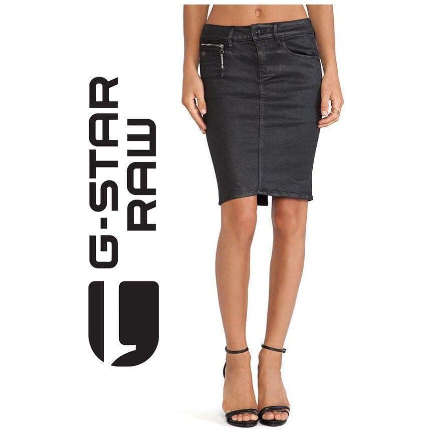 NWT - G Star Raw 'Midge Sculpted Super Slim Skirt' in Crystal Black - Size 30 — photo 1 of 8