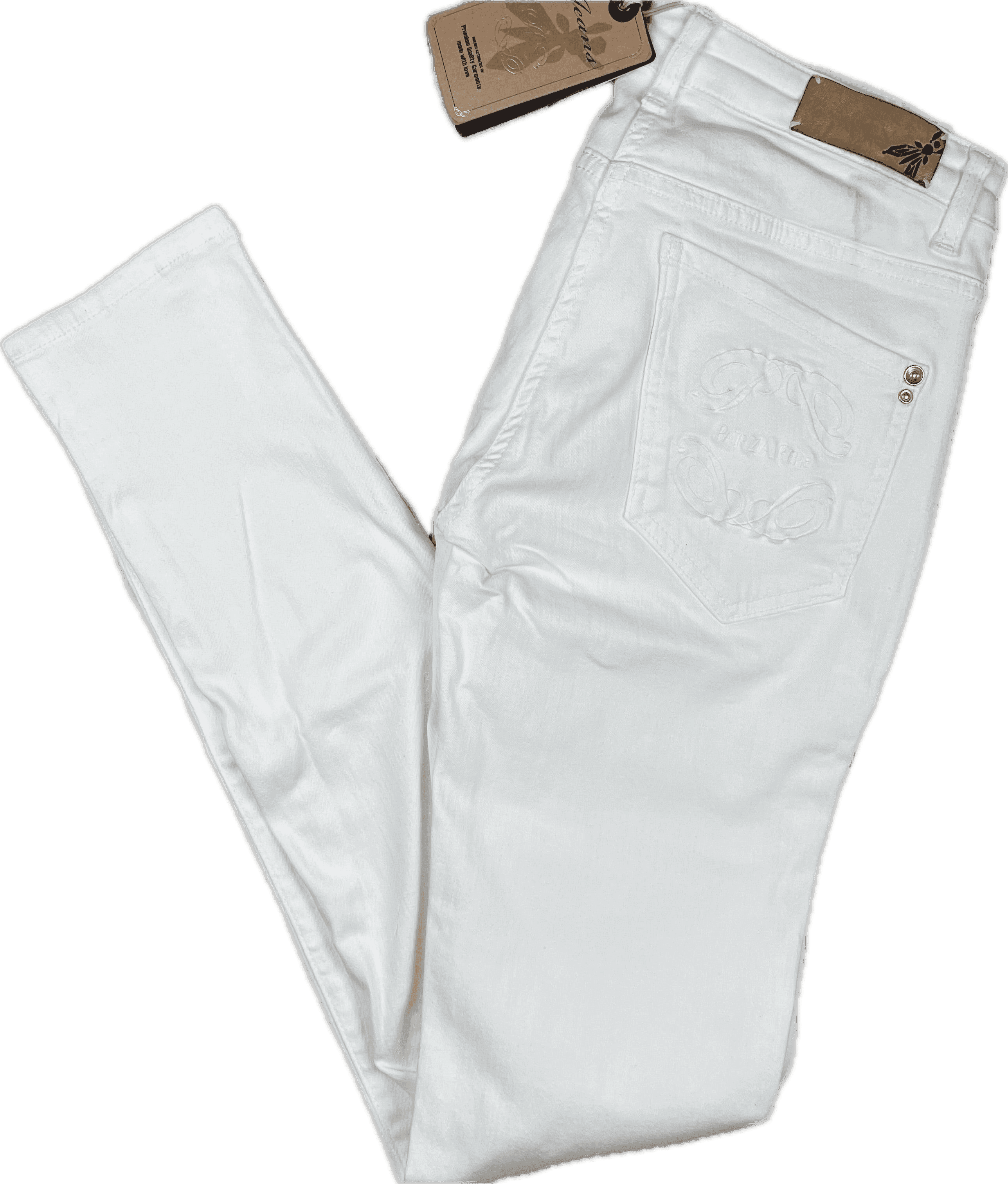 NWT - Patrizia Pepe White Low Rise Logo Skinny Jeans- Size 29 — photo 1 of 7