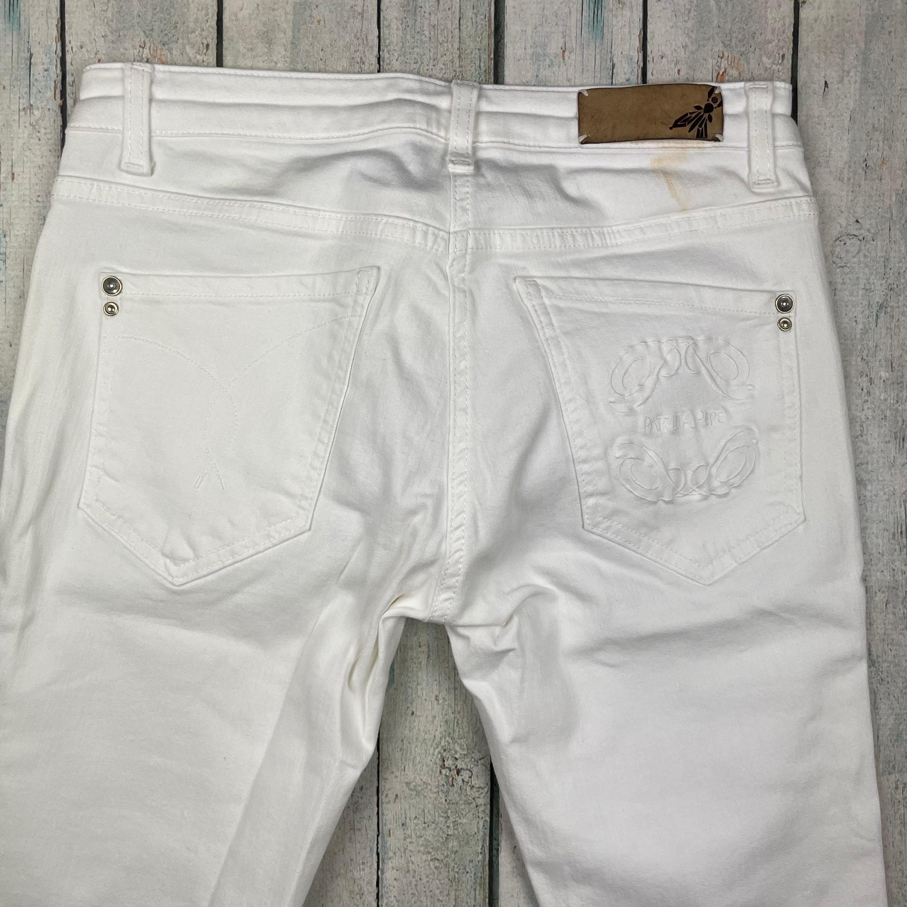 NWT - Patrizia Pepe White Low Rise Logo Skinny Jeans- Size 29 — photo 3 of 7