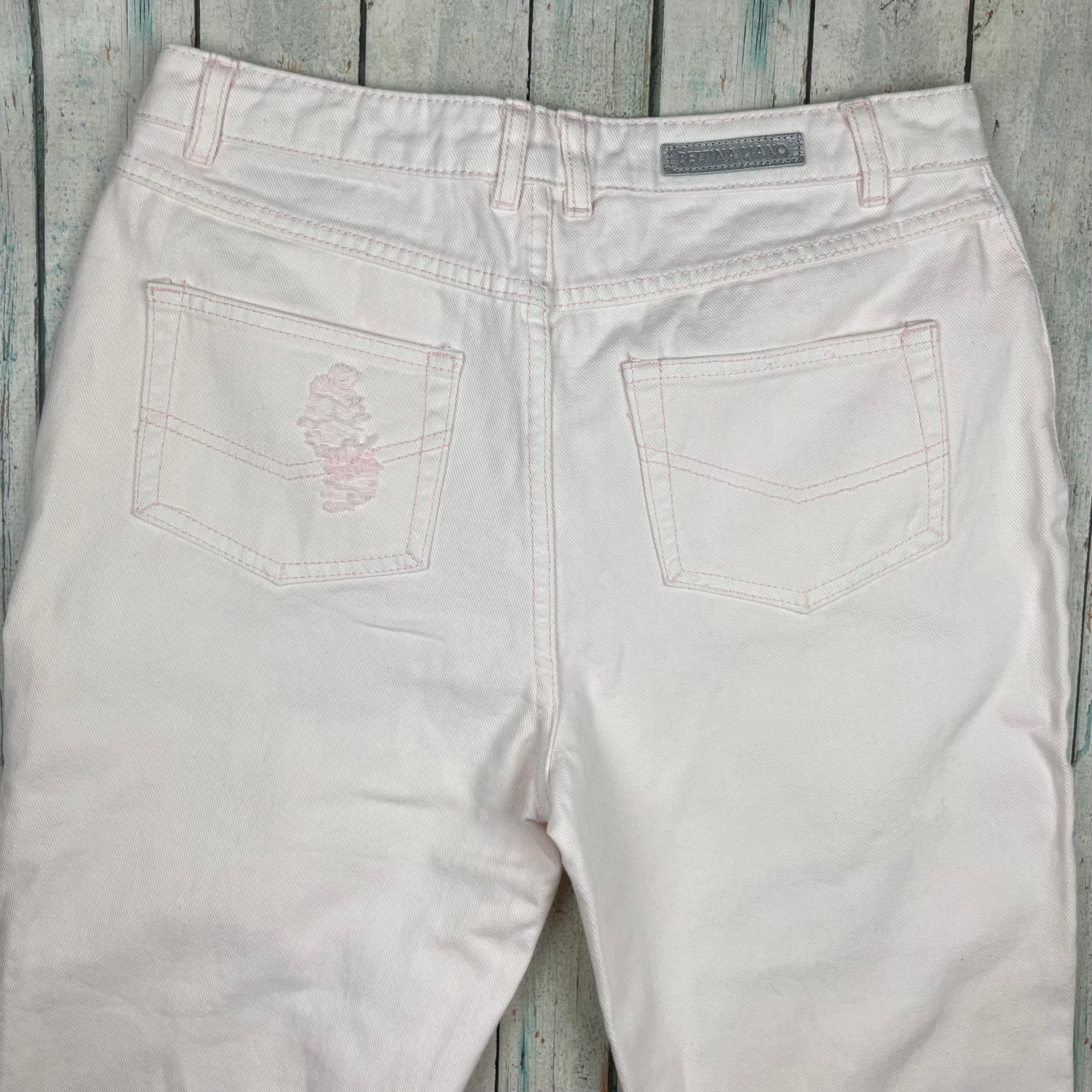 NWT - Bettina Liano Blush Pink Ripped Jeans- Size 10 — photo 2 of 5