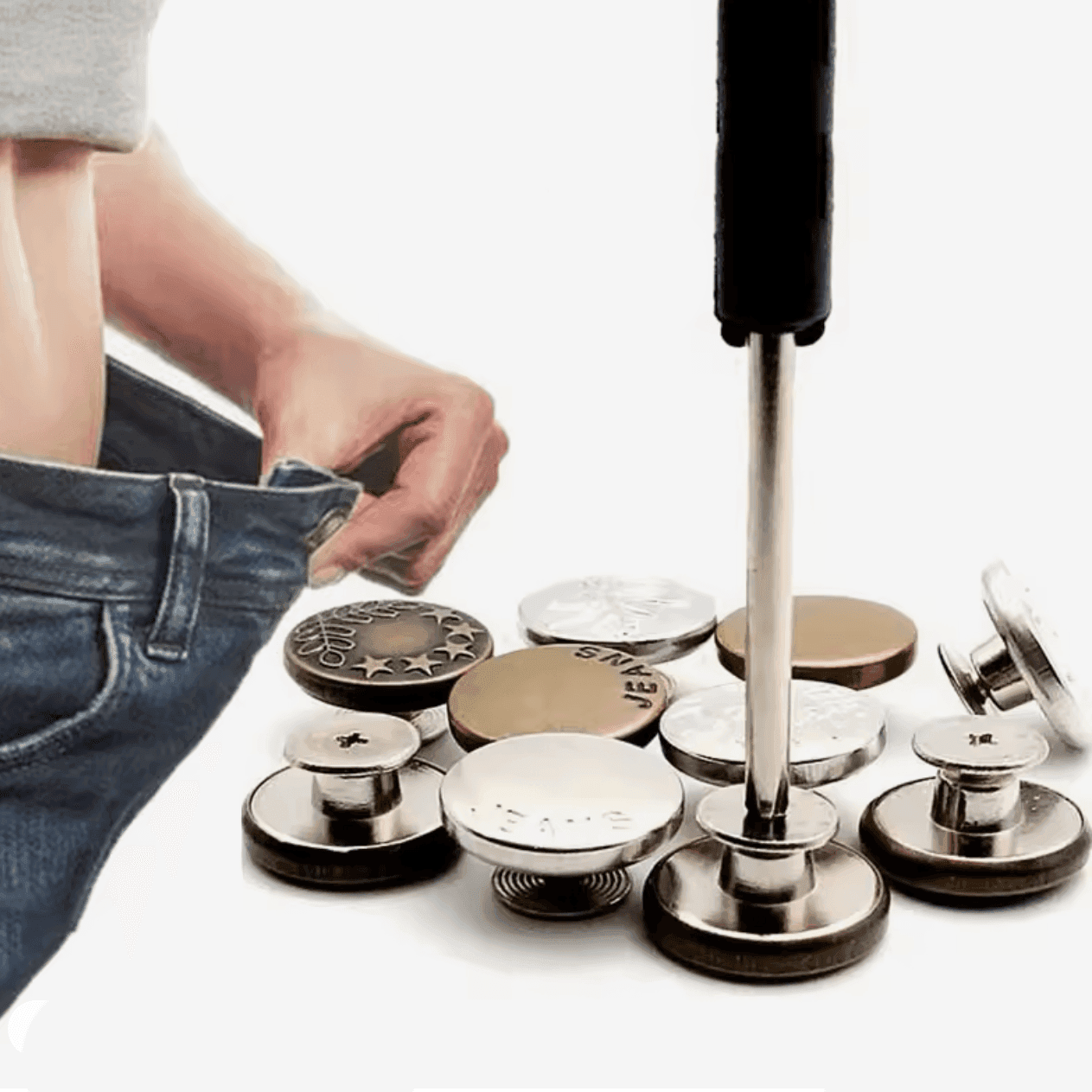Jean Button Silver Repair Kit - Mending is better than ending! — photo 2 of 3