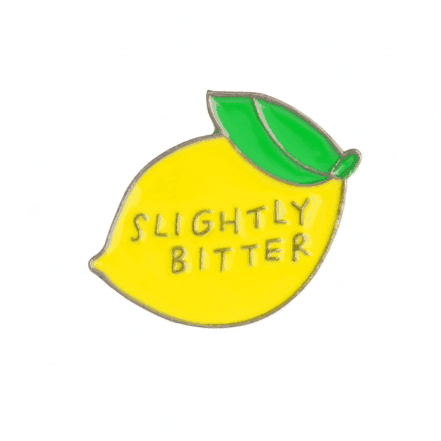 'Slightly Bitter' Lemon Shaped - Enamel Pin — photo 1 of 3