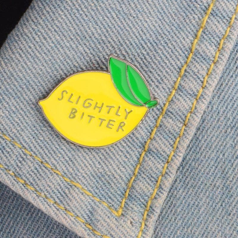 'Slightly Bitter' Lemon Shaped - Enamel Pin — photo 2 of 3