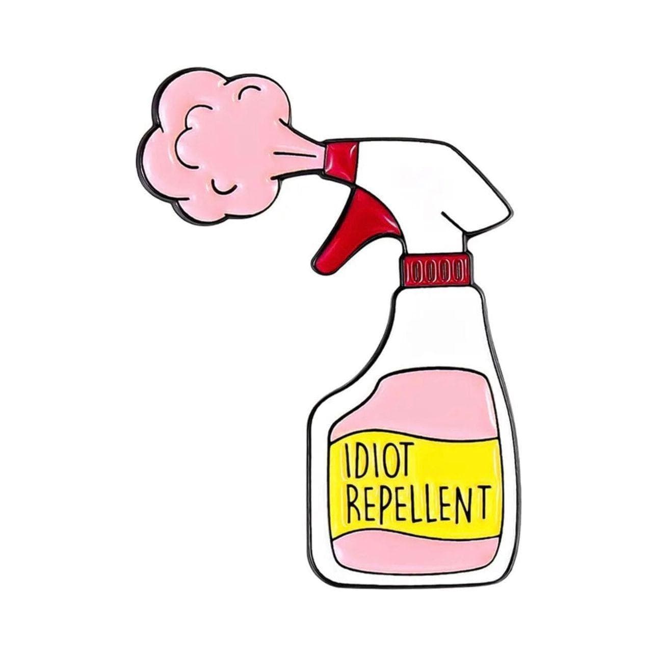 Idiot Repellent - Spray Bottle Shaped- Enamel Pin — photo 1 of 2