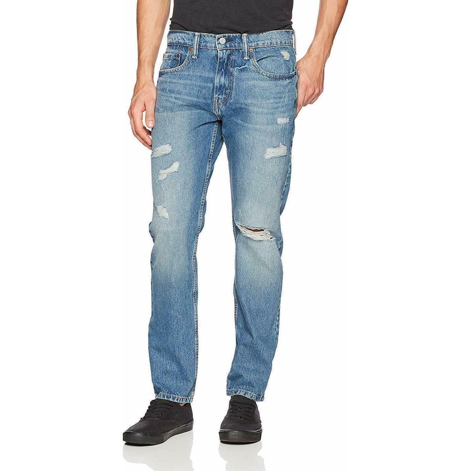 NWT - Levis 502 Regular Taper Stretch Mens Ripped Denim Jeans - Size 34/34 — photo 2 of 3
