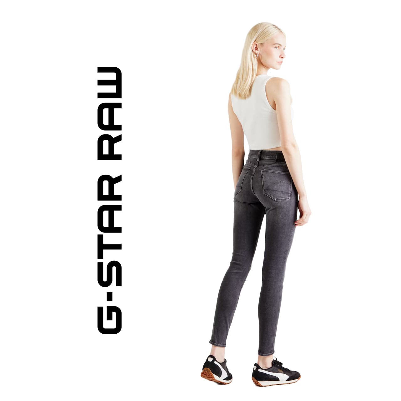 NWT- GStar RAW Womens '3301 High Skinny' Grey Jeans -Size 30/34 — photo 4 of 5