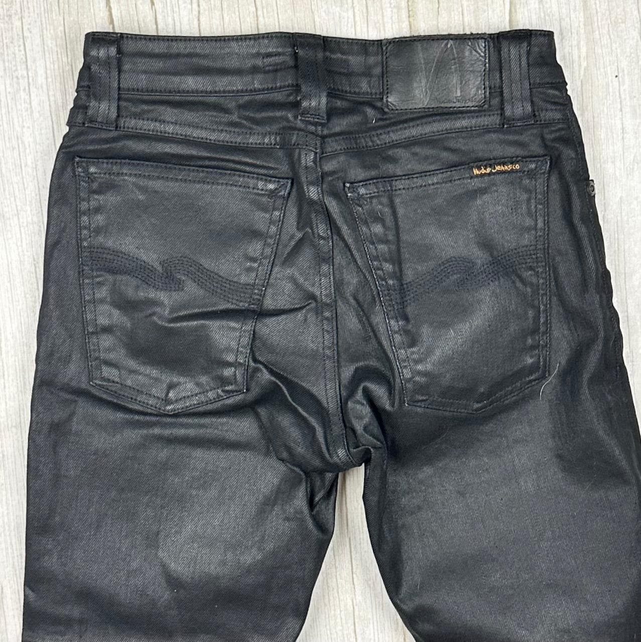 Nudie 'Skinny Sam' Back in Black Wash Coated Denim Jeans- Size 25/32 — photo 5 of 8