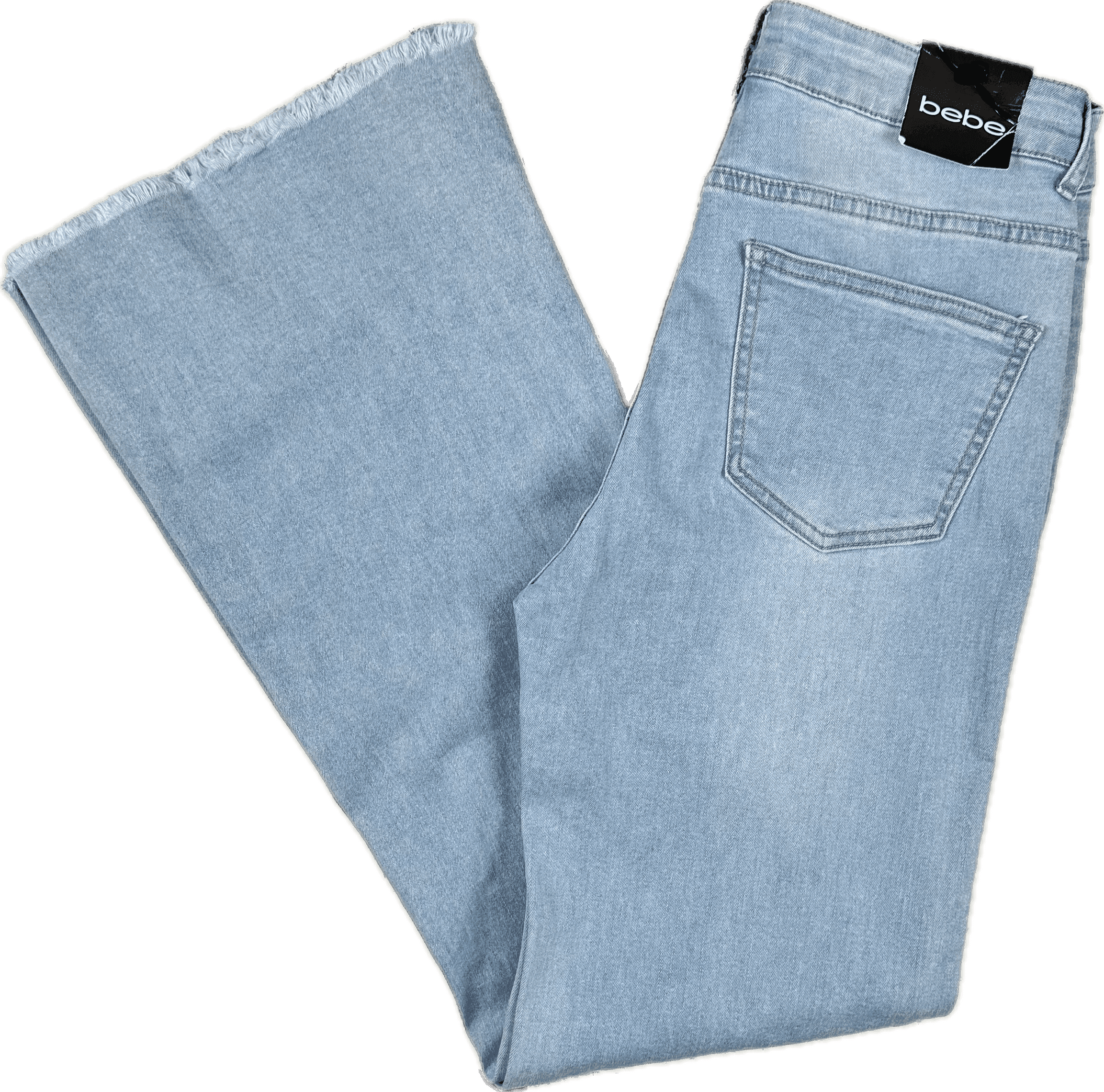NWT- Bebe Womens Flare Leg Crystal Hem Jeans -Size 30 — photo 2 of 8